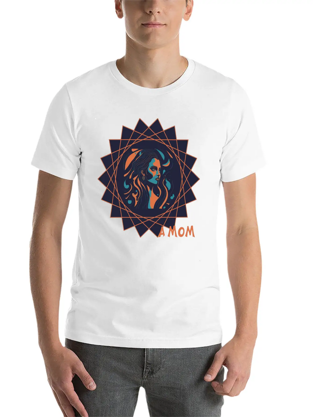 Mothers Day - Brave Mom Inside A Star - Background Breathable Soft Cotton T-Shirt – Timeless Casual Look