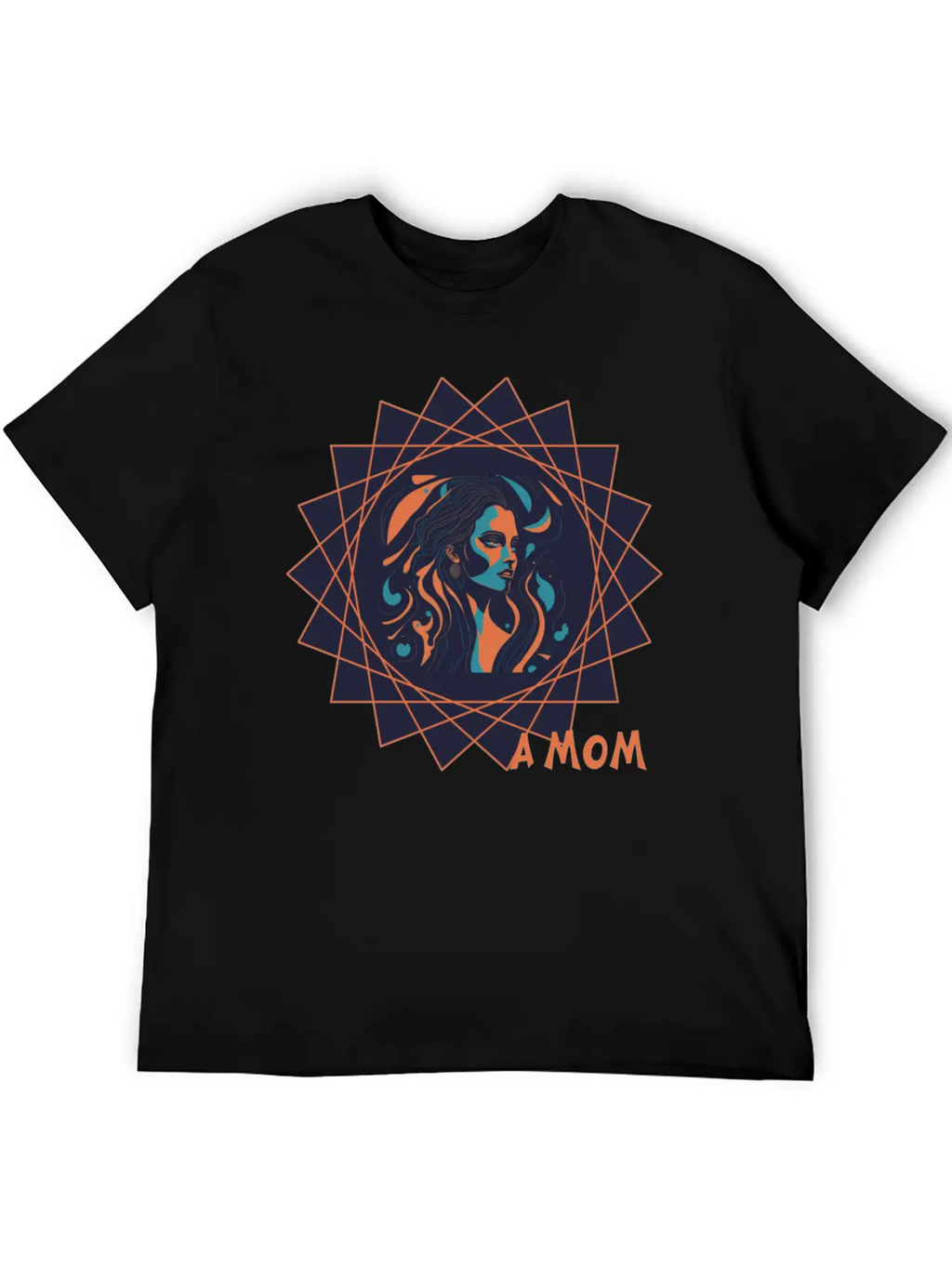 Mothers Day - Brave Mom Inside A Star - Background Stylish Everyday T-Shirt – Unisex Basic Cotton Tee