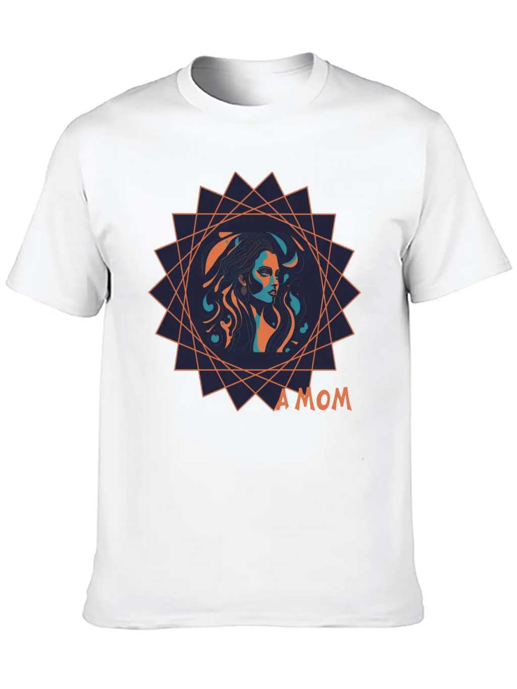Mothers Day - Brave Mom Inside A Star - Background Stylish Everyday T-Shirt – Unisex Basic Cotton Tee
