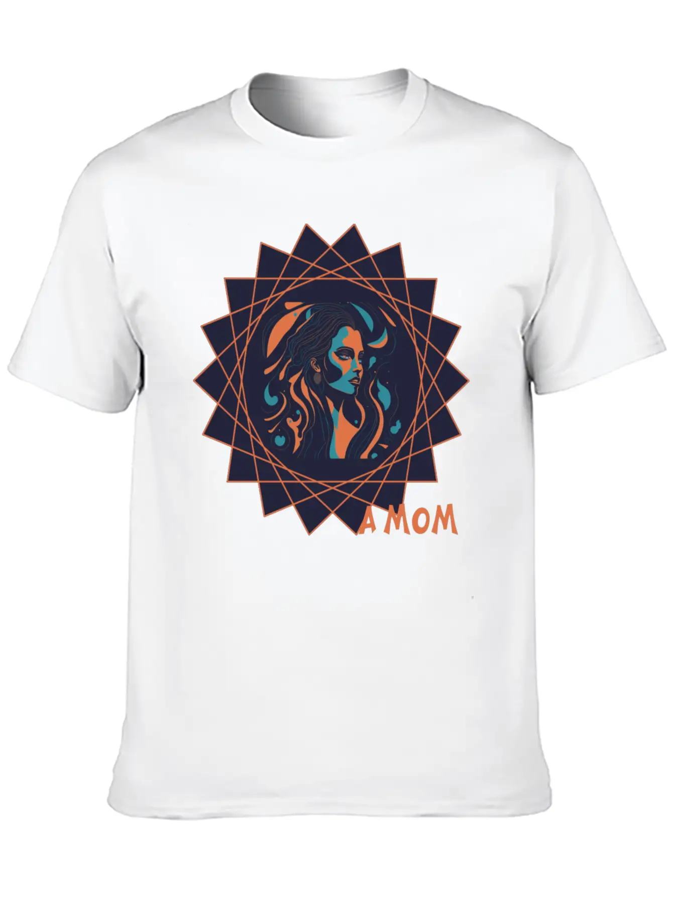 Mothers Day - Brave Mom Inside A Star - Background Stylish Everyday T-Shirt – Unisex Basic Cotton Tee