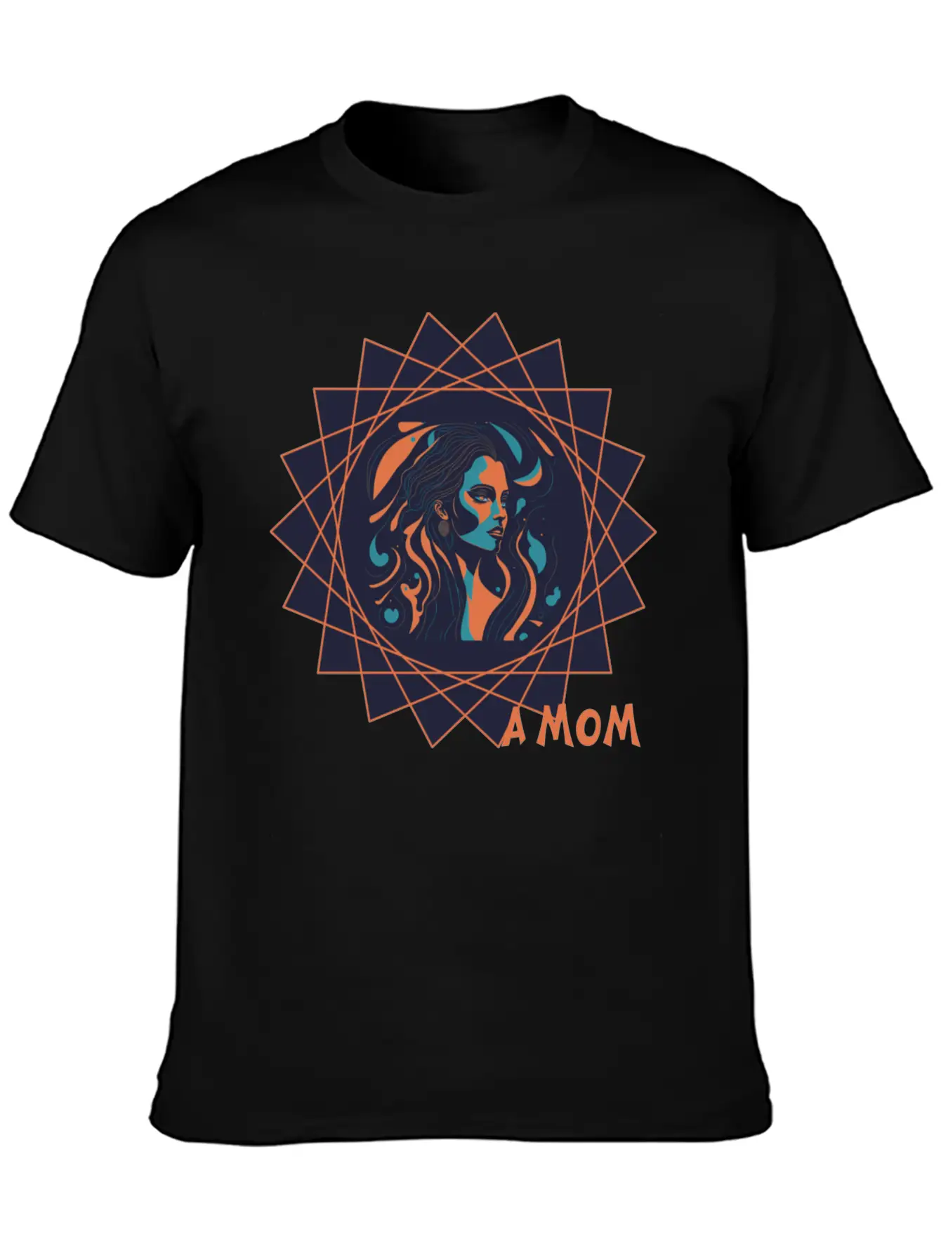 Mothers Day - Brave Mom Inside A Star - Background Stylish Everyday T-Shirt – Unisex Basic Cotton Tee