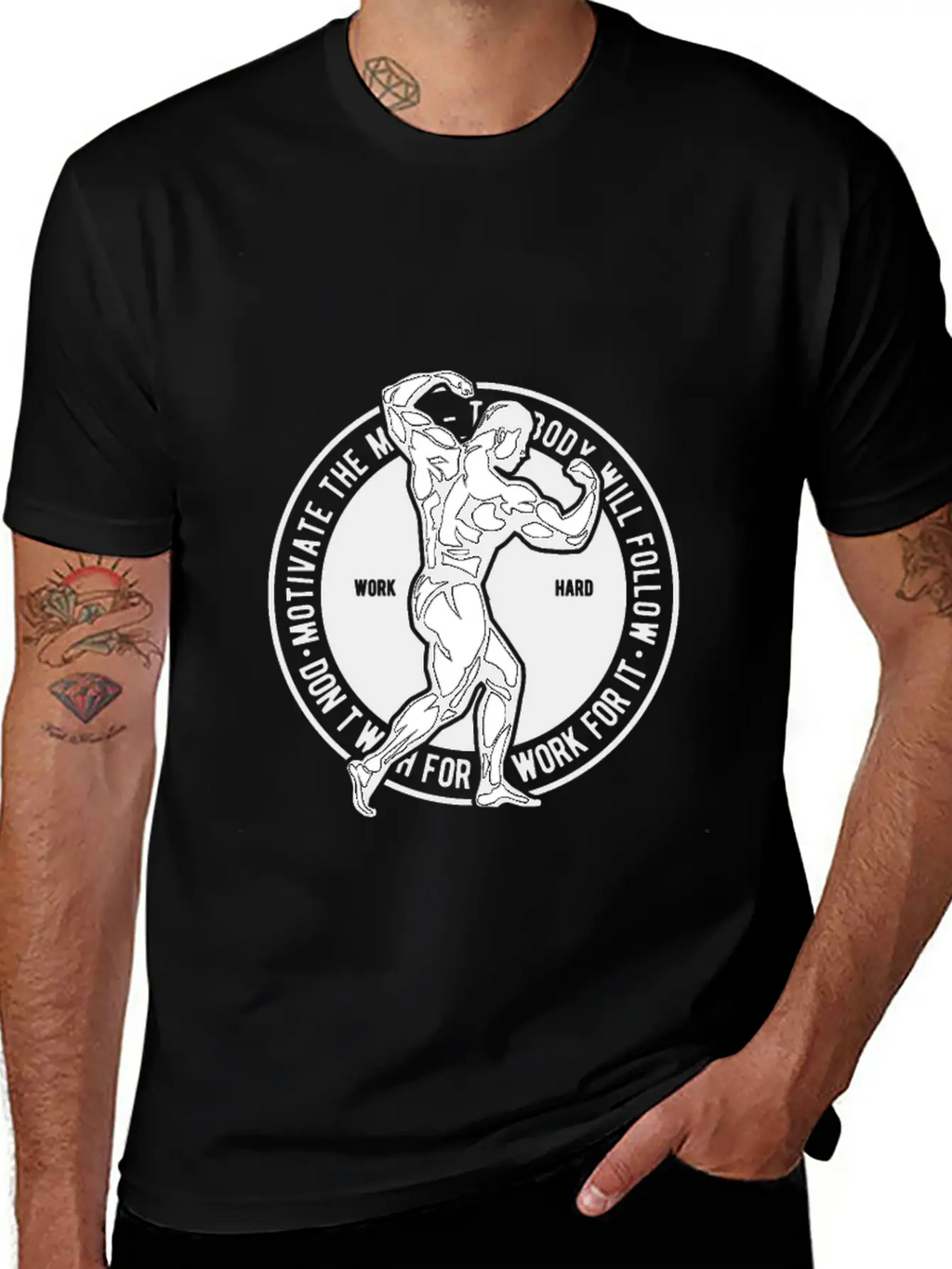 Motivate The Mind Breathable Soft Cotton T-Shirt – Timeless Casual Look