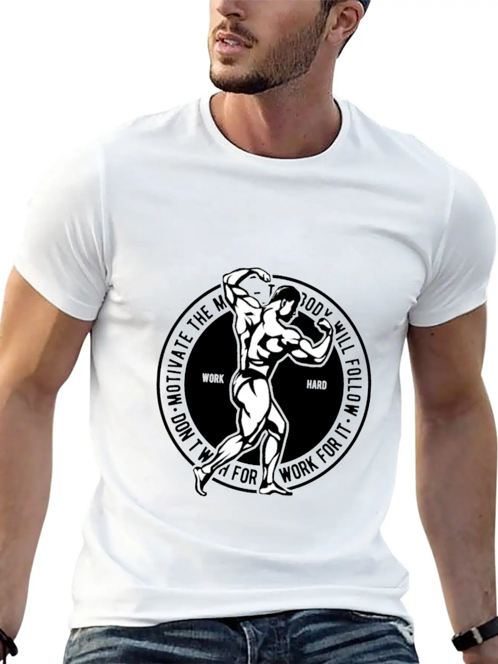 Motivate The Mind Breathable Soft Cotton T-Shirt – Timeless Casual Look