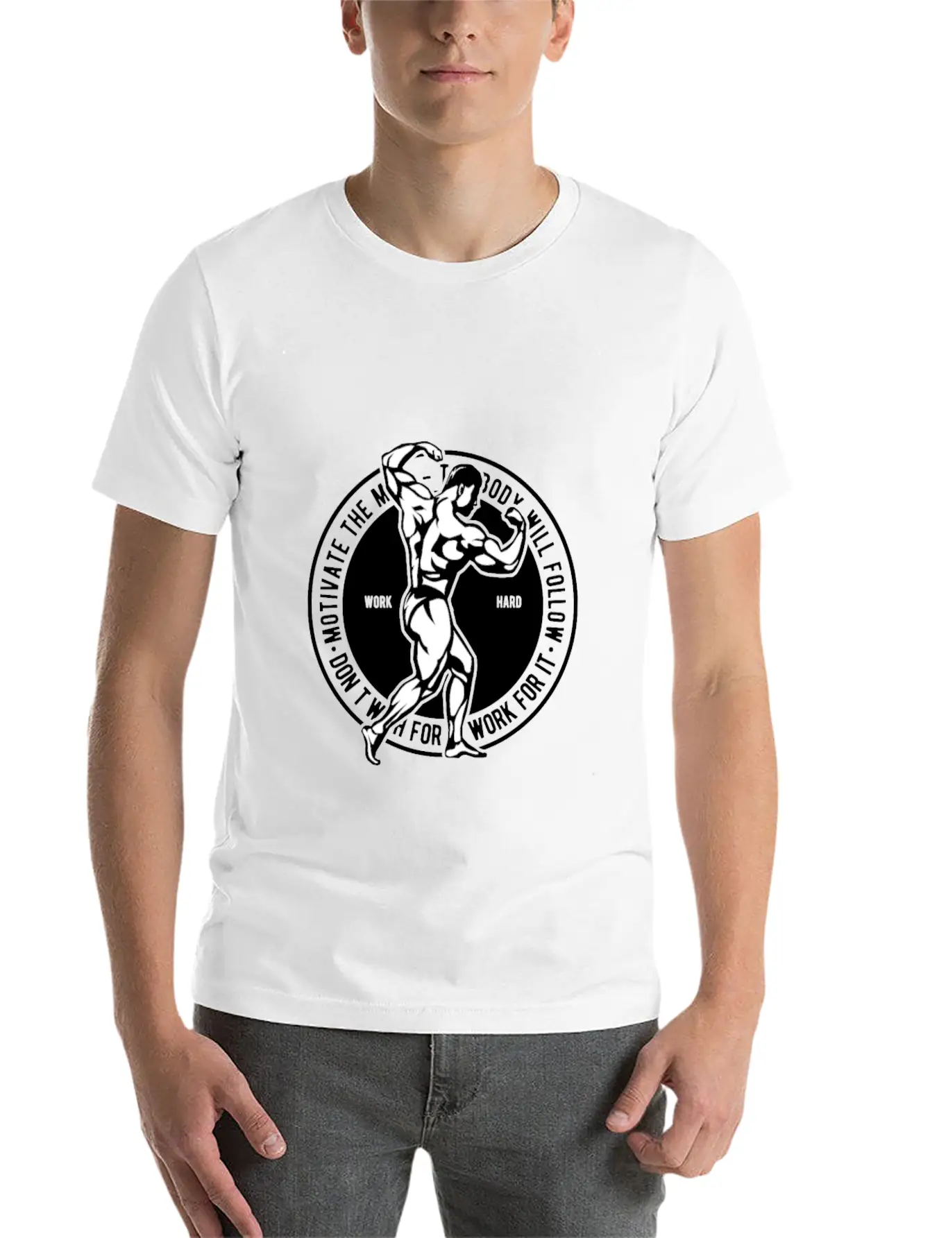 Motivate The Mind Breathable Soft Cotton T-Shirt – Timeless Casual Look