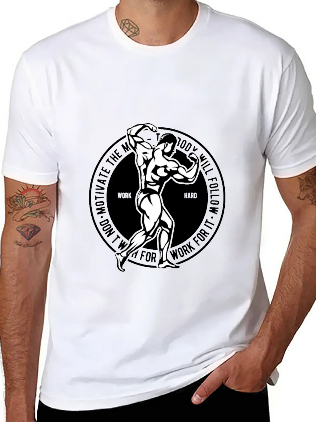 Motivate The Mind Breathable Soft Cotton T-Shirt – Timeless Casual Look