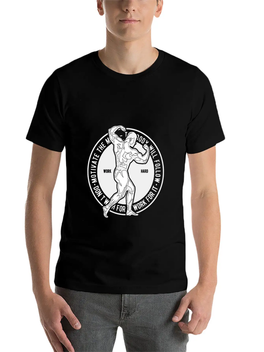 Motivate The Mind Breathable Soft Cotton T-Shirt – Timeless Casual Look