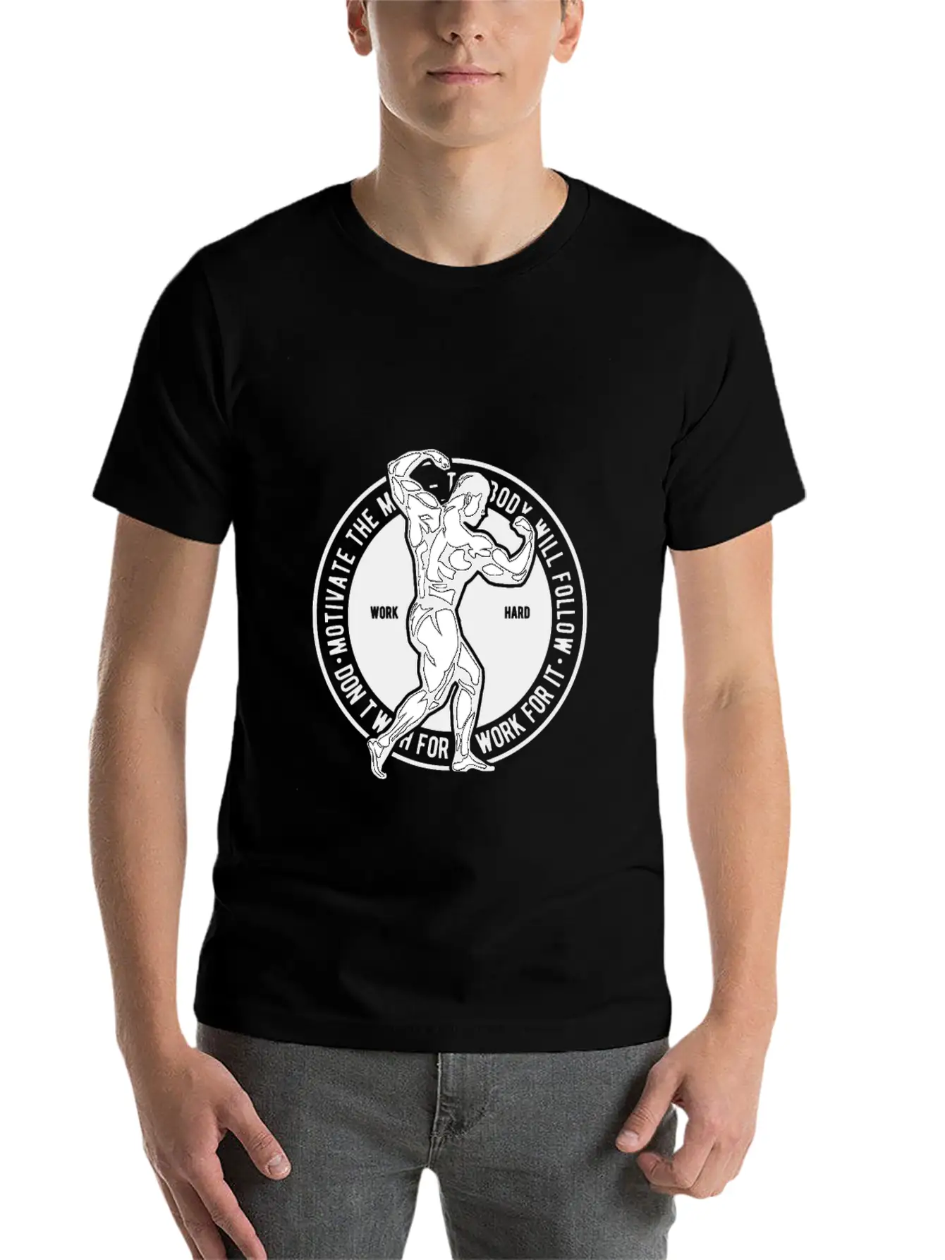 Motivate The Mind Breathable Soft Cotton T-Shirt – Timeless Casual Look