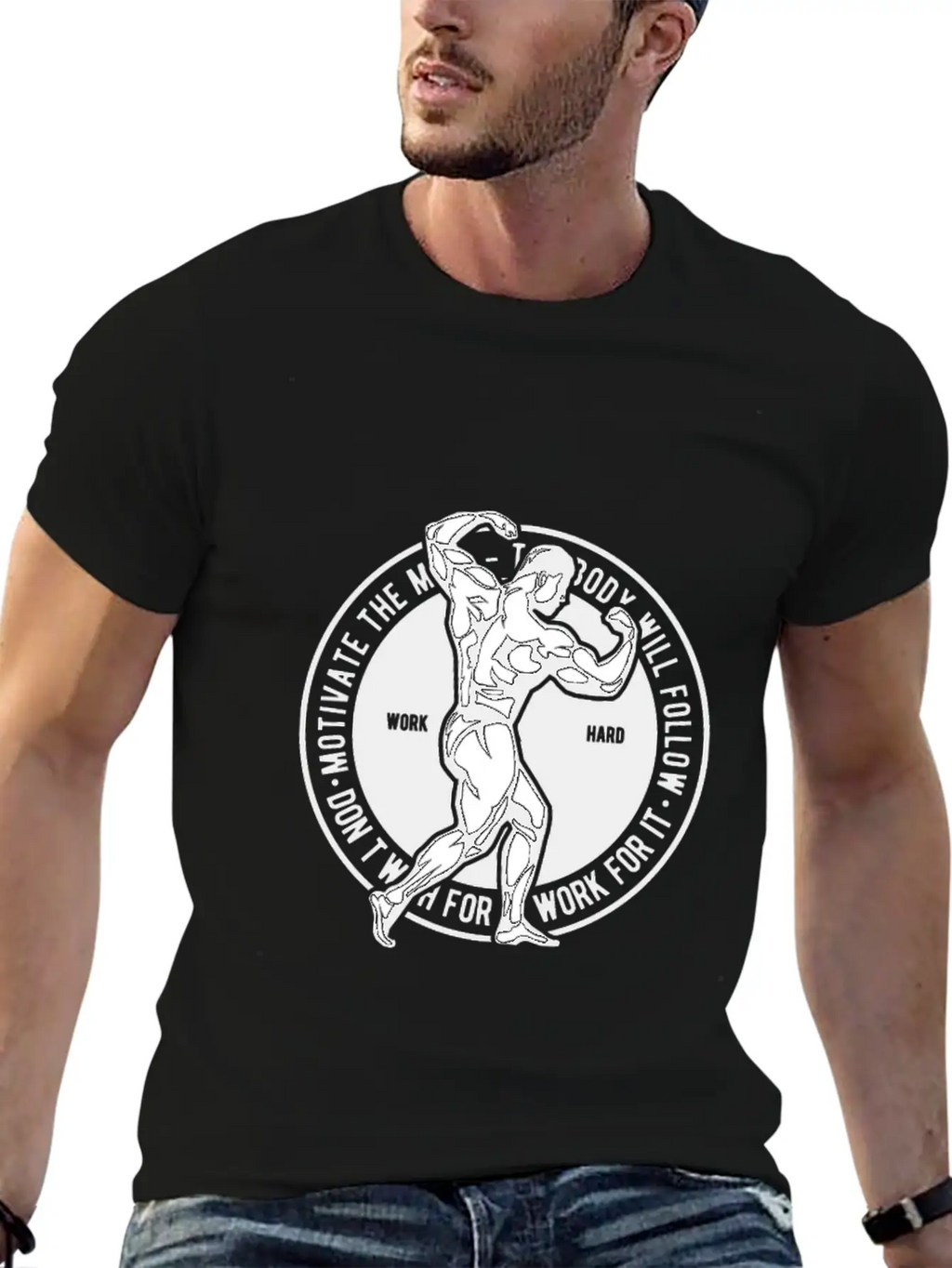 Motivate The Mind Breathable Soft Cotton T-Shirt – Timeless Casual Look