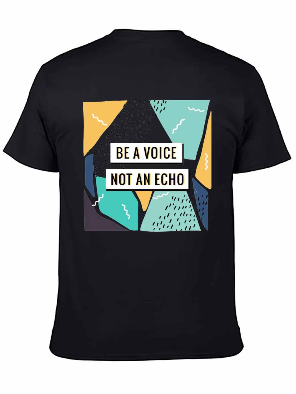 Motivation - Be A Voice. Not An Echo Unisex Short Sleeve Soft Cotton T-Shirt – Casual Everyday Wear