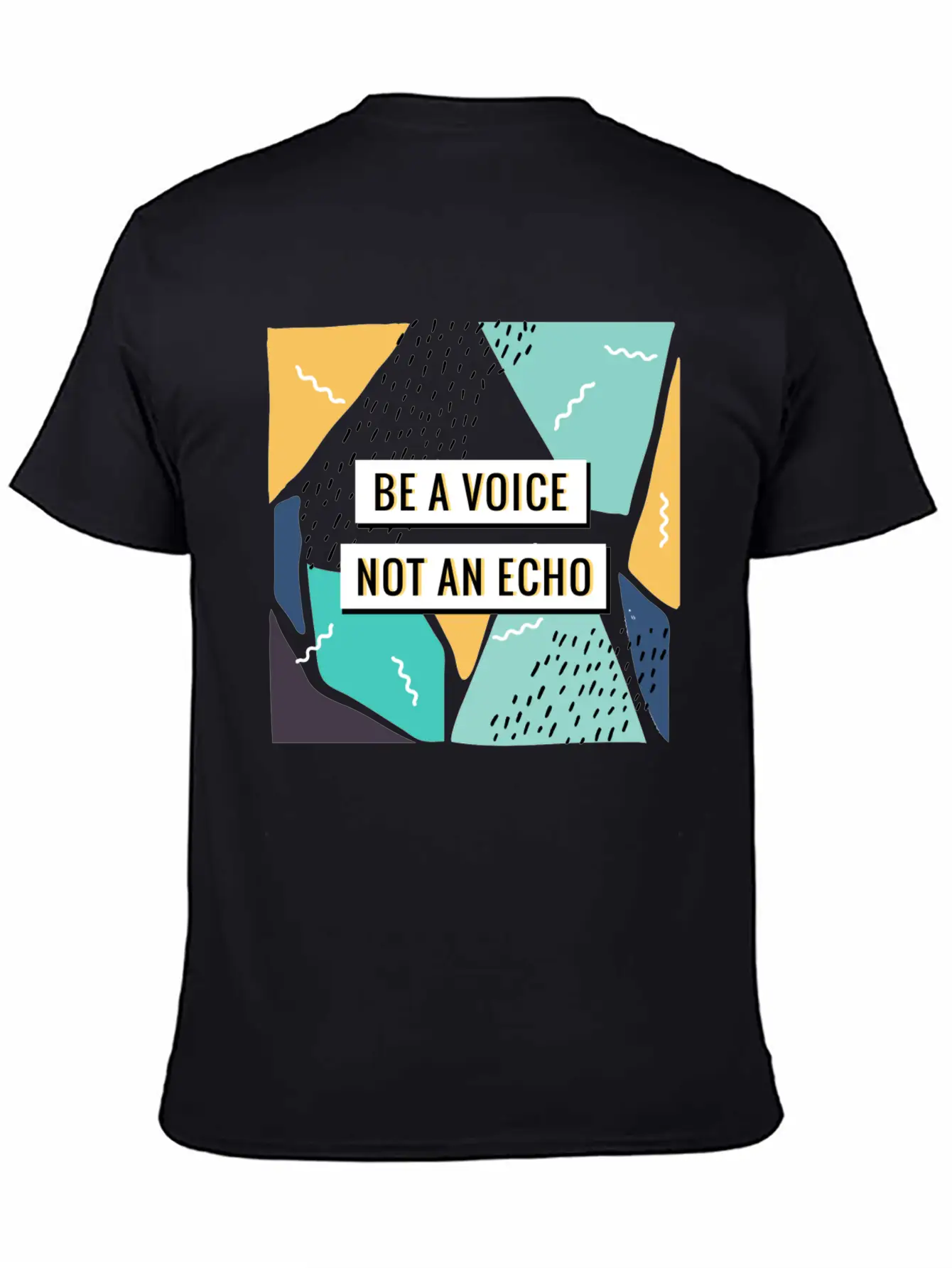 Motivation - Be A Voice. Not An Echo Unisex Short Sleeve Soft Cotton T-Shirt – Casual Everyday Wear