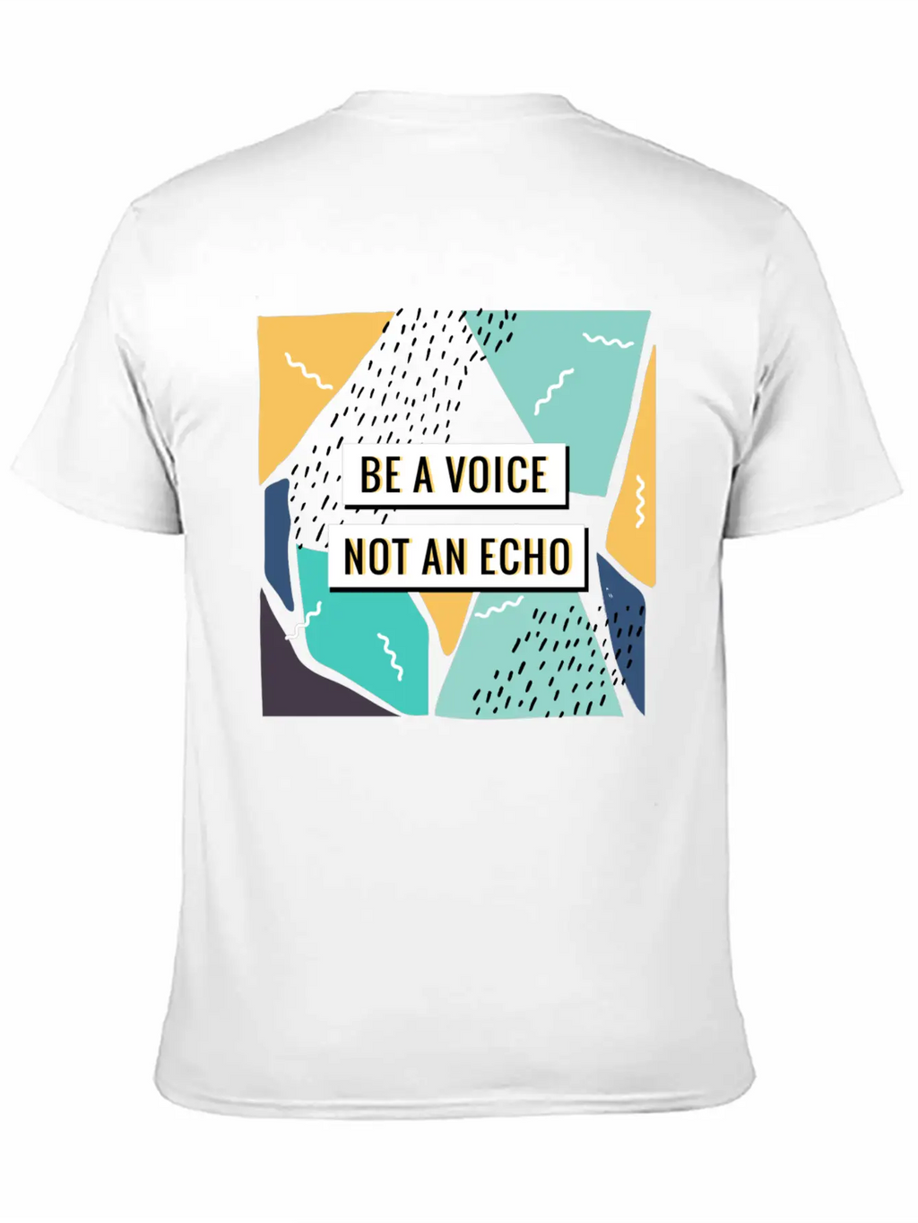 Motivation - Be A Voice. Not An Echo Unisex Short Sleeve Soft Cotton T-Shirt – Casual Everyday Wear