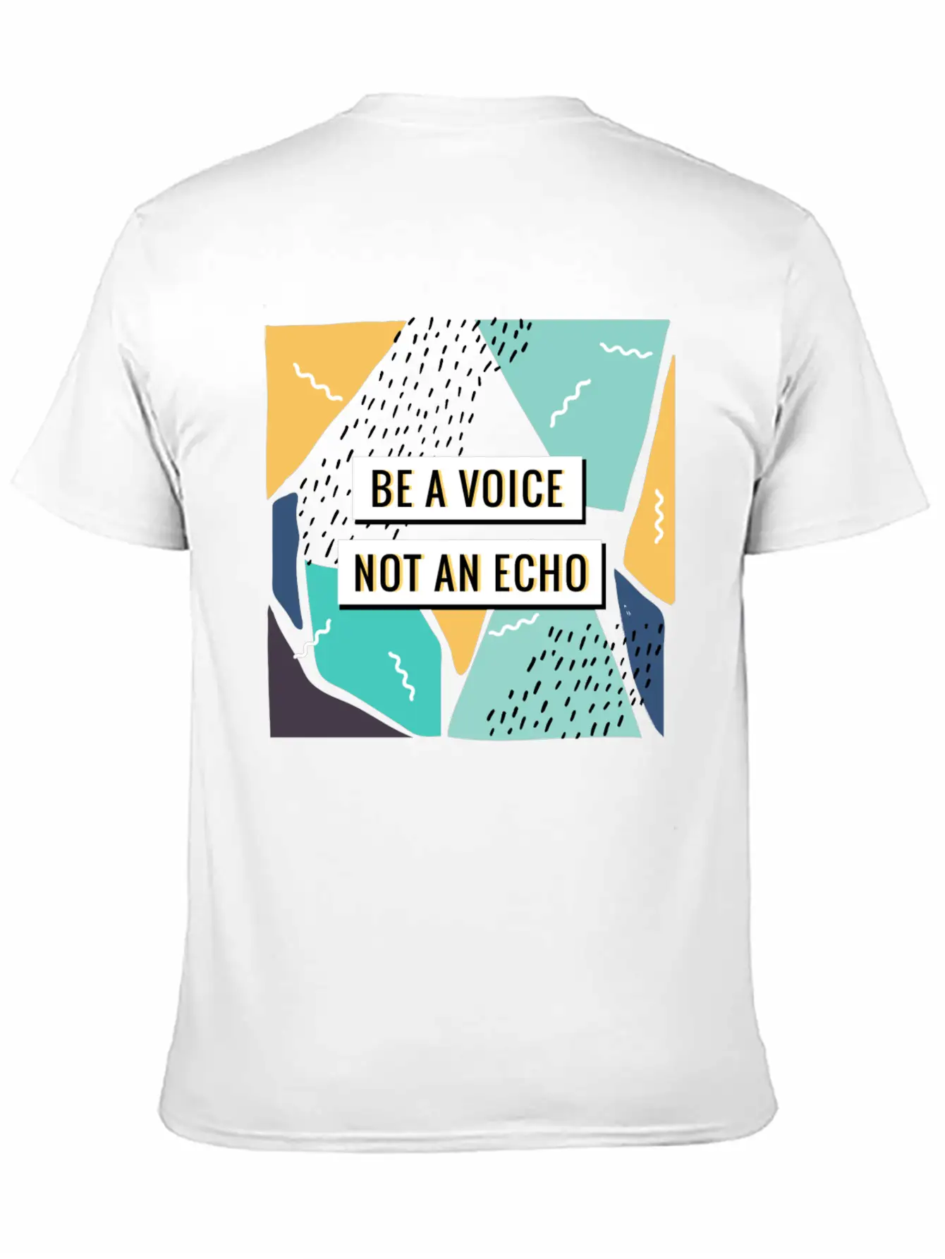 Motivation - Be A Voice. Not An Echo Unisex Short Sleeve Soft Cotton T-Shirt – Casual Everyday Wear