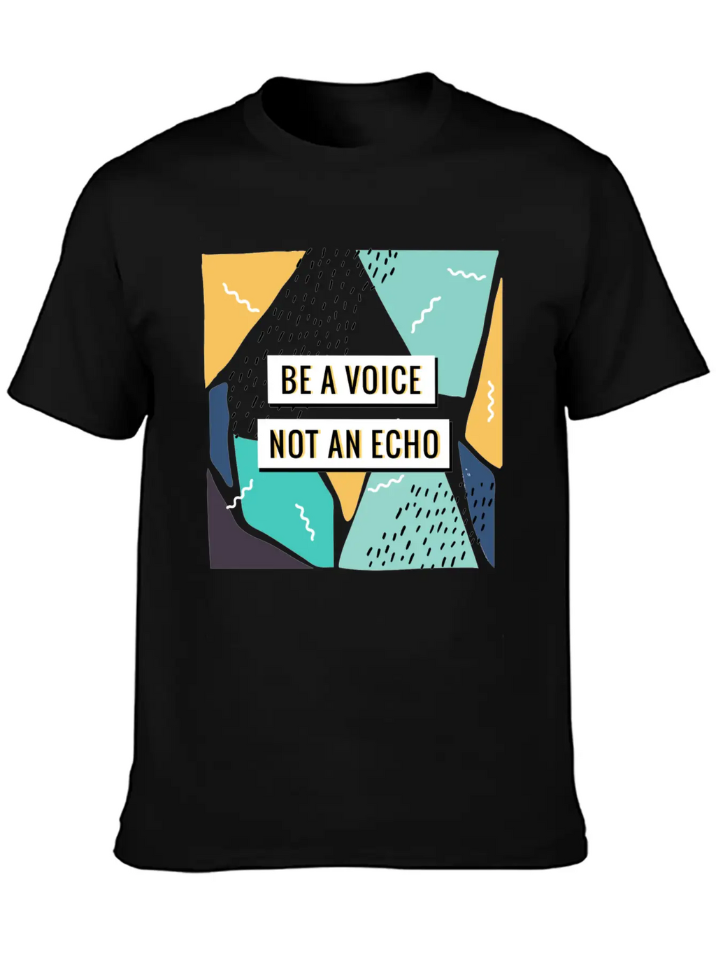 Motivation - Be A Voice. Not An Echo Unisex Short Sleeve Soft Cotton T-Shirt – Casual Everyday Wear