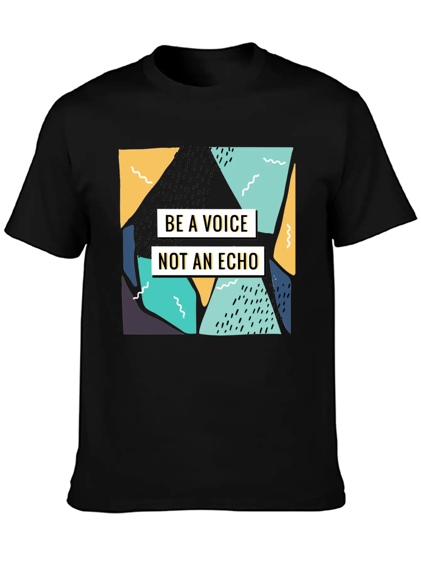 Motivation - Be A Voice. Not An Echo Unisex Short Sleeve Soft Cotton T-Shirt – Casual Everyday Wear