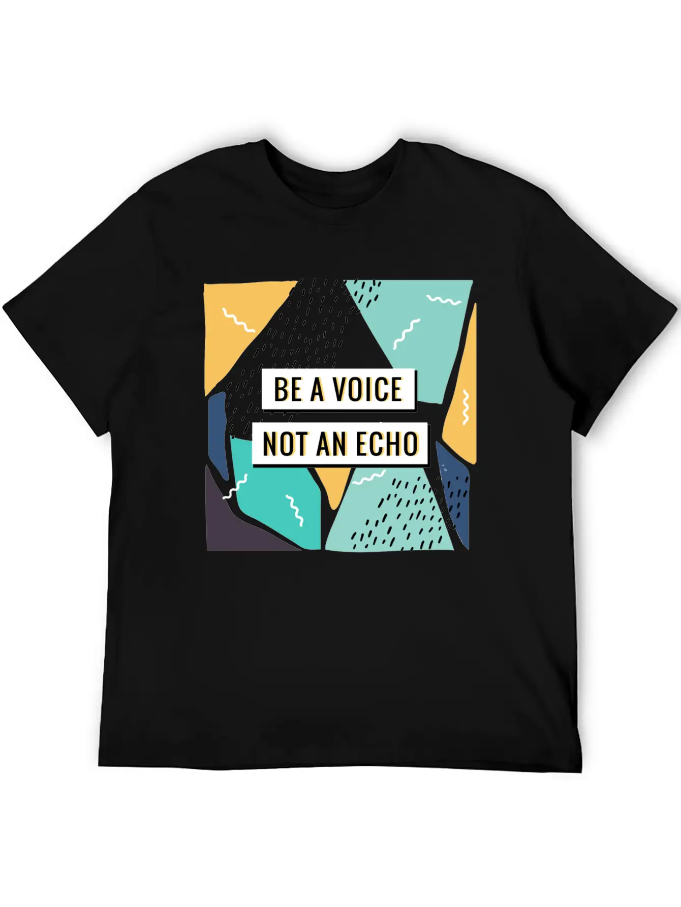 Motivation - Be A Voice. Not An Echo Unisex Short Sleeve Soft Cotton T-Shirt – Casual Everyday Wear