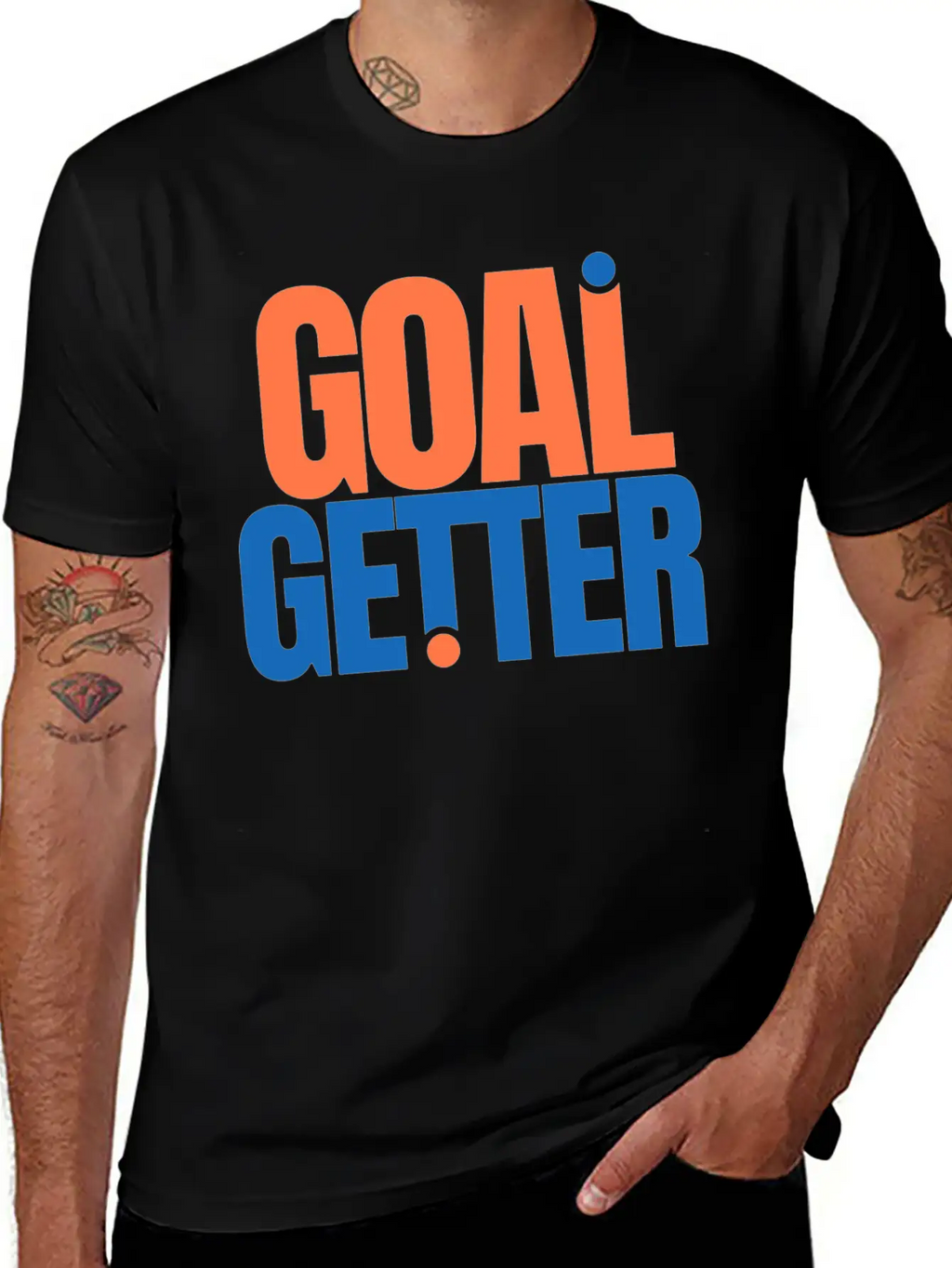 Motivation Goal Getter Quotes Casual Graphic T-Shirt – Simple And Comfortable Daily Wear