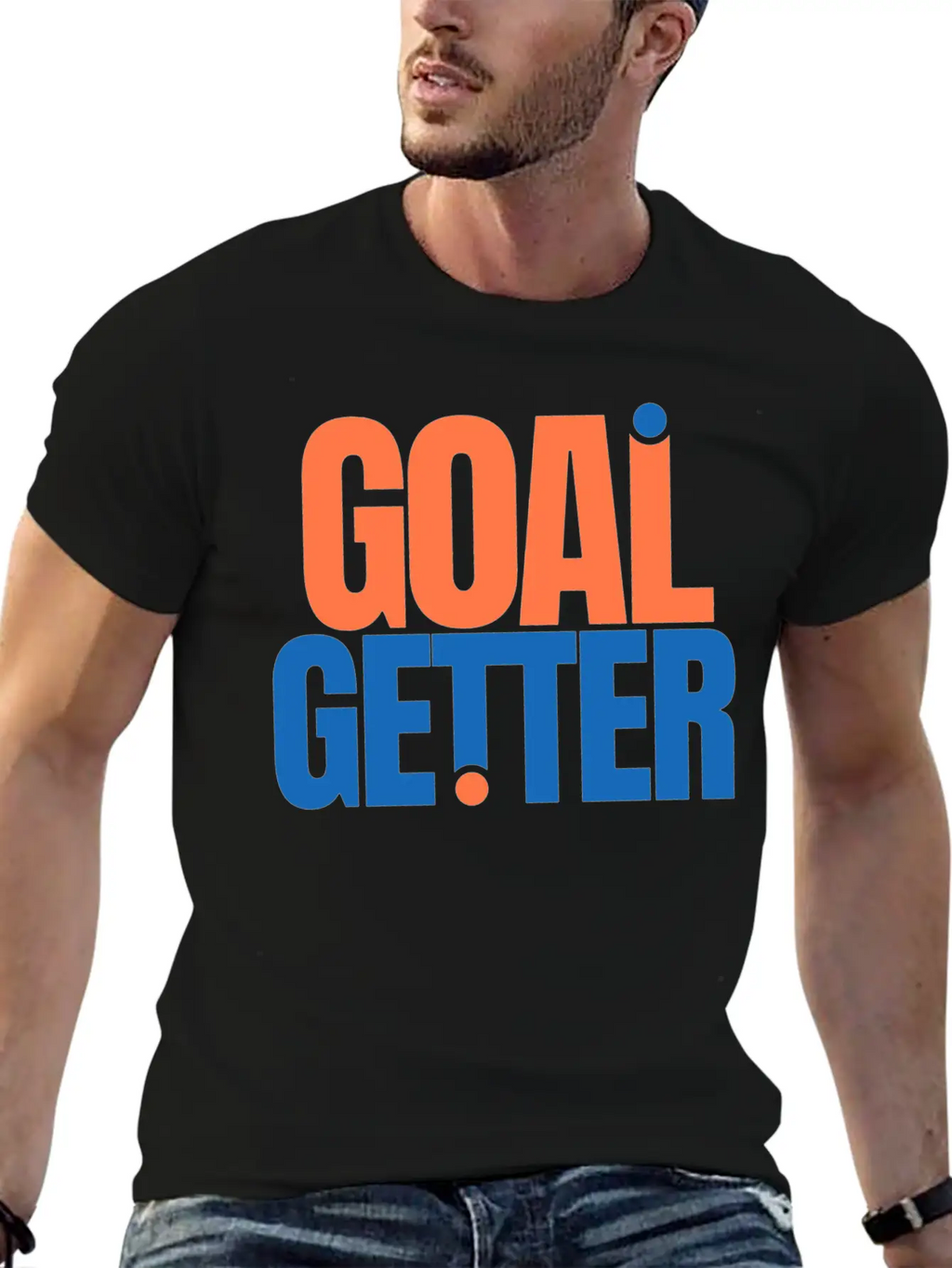 Motivation Goal Getter Quotes Casual Graphic T-Shirt – Simple And Comfortable Daily Wear
