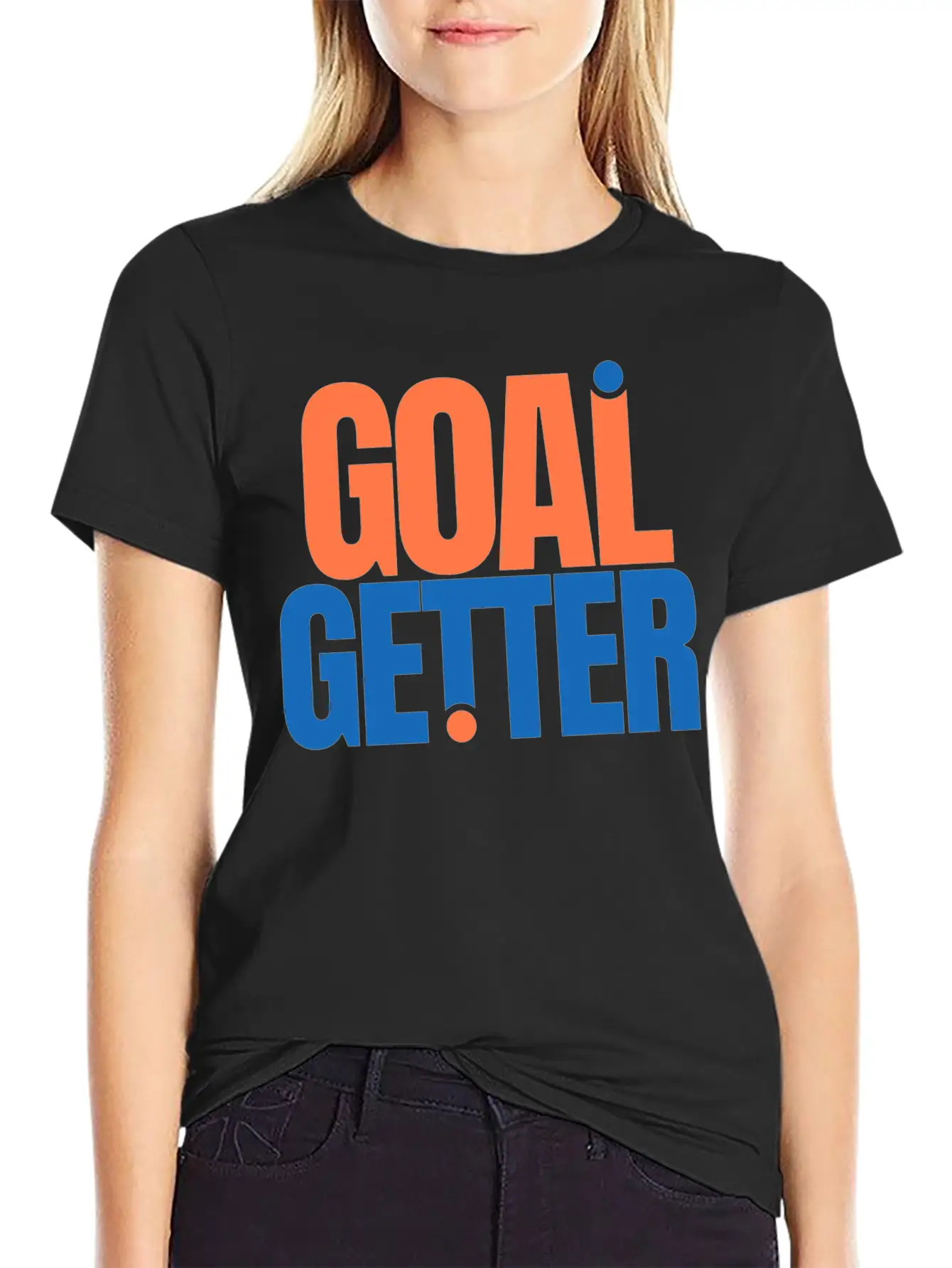 Motivation Goal Getter Quotes Casual Graphic T-Shirt – Simple And Comfortable Daily Wear