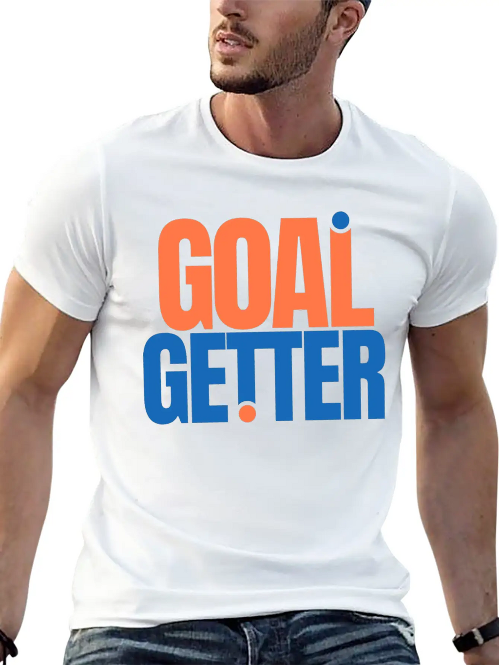 Motivation Goal Getter Quotes Casual Graphic T-Shirt – Simple And Comfortable Daily Wear