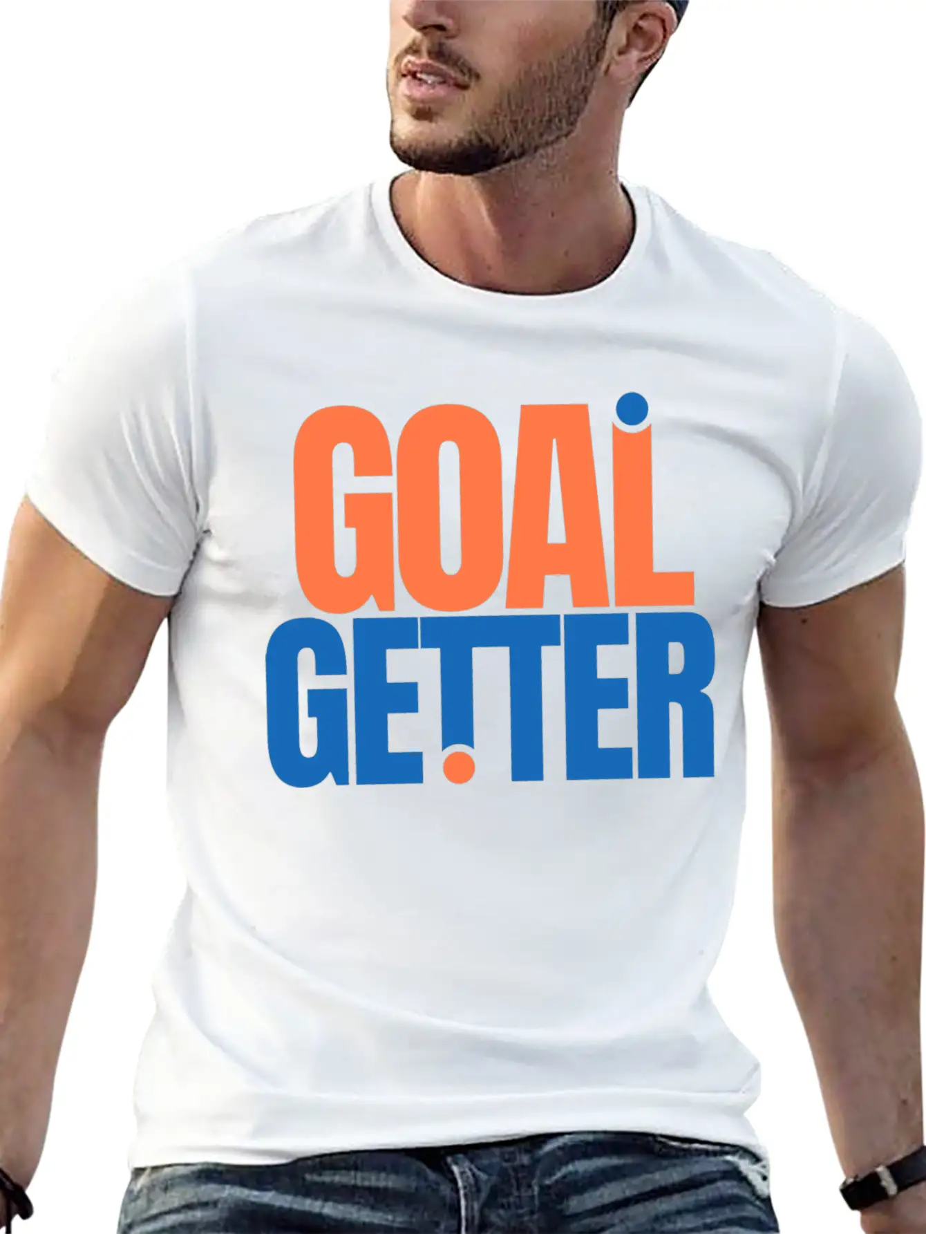Motivation Goal Getter Quotes Casual Graphic T-Shirt – Simple And Comfortable Daily Wear