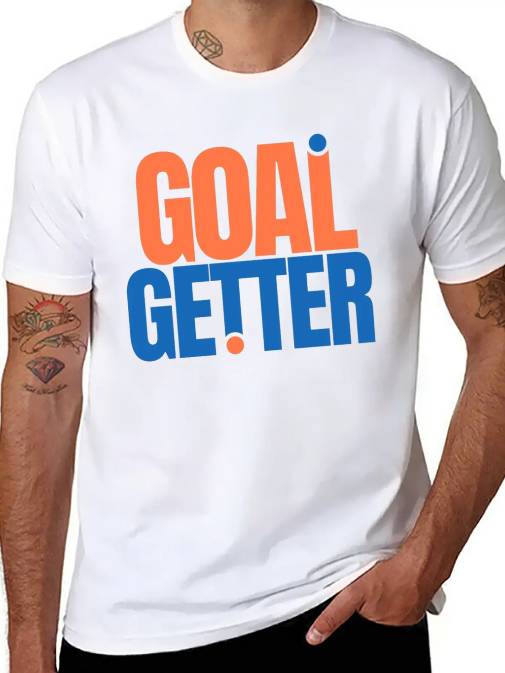 Motivation Goal Getter Quotes Casual Graphic T-Shirt – Simple And Comfortable Daily Wear