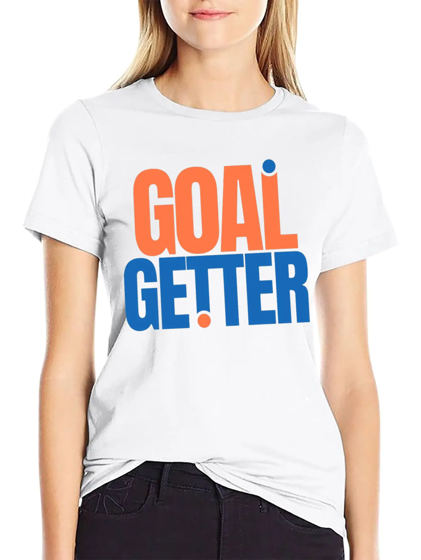 Motivation Goal Getter Quotes Casual Graphic T-Shirt – Simple And Comfortable Daily Wear