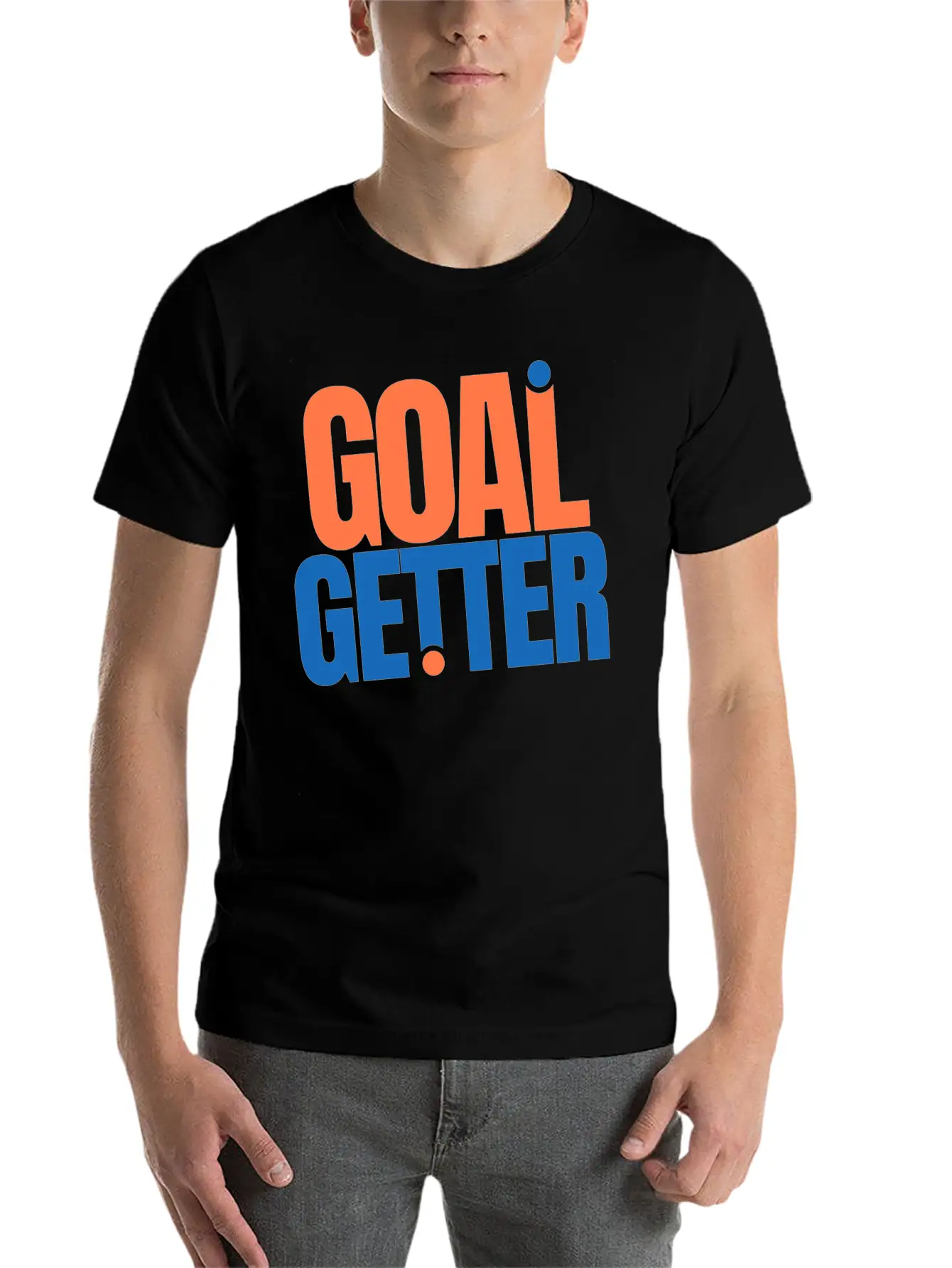 Motivation Goal Getter Quotes Casual Graphic T-Shirt – Simple And Comfortable Daily Wear