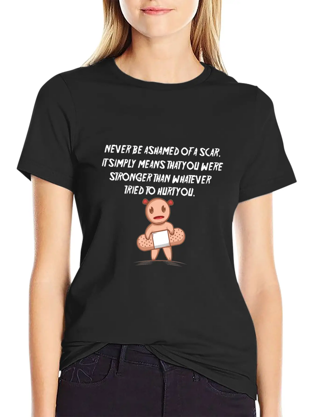Motivation Scar Strong And Motivated Person Gift Stylish Everyday T-Shirt – Unisex Basic Cotton Tee