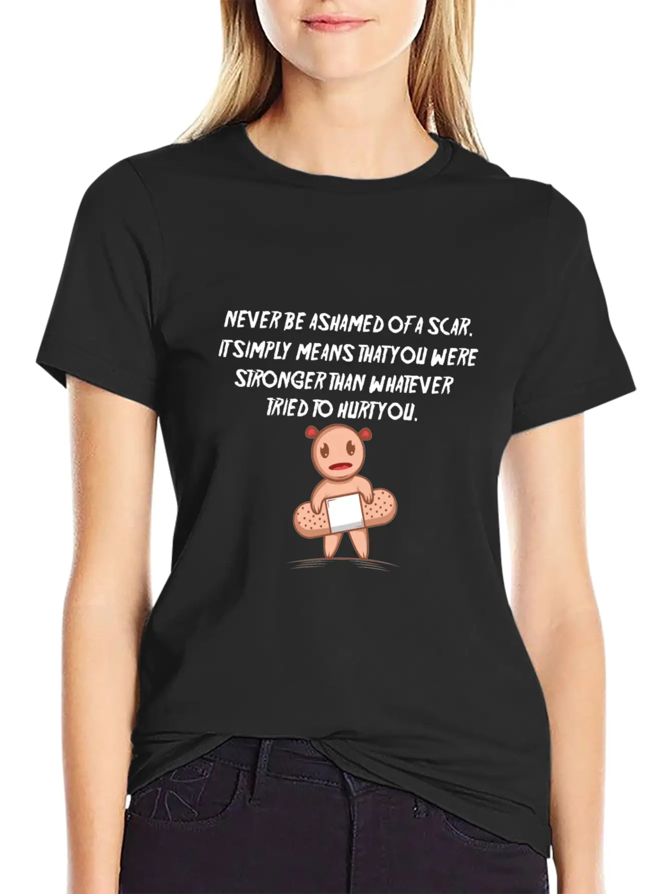Motivation Scar Strong And Motivated Person Gift Stylish Everyday T-Shirt – Unisex Basic Cotton Tee