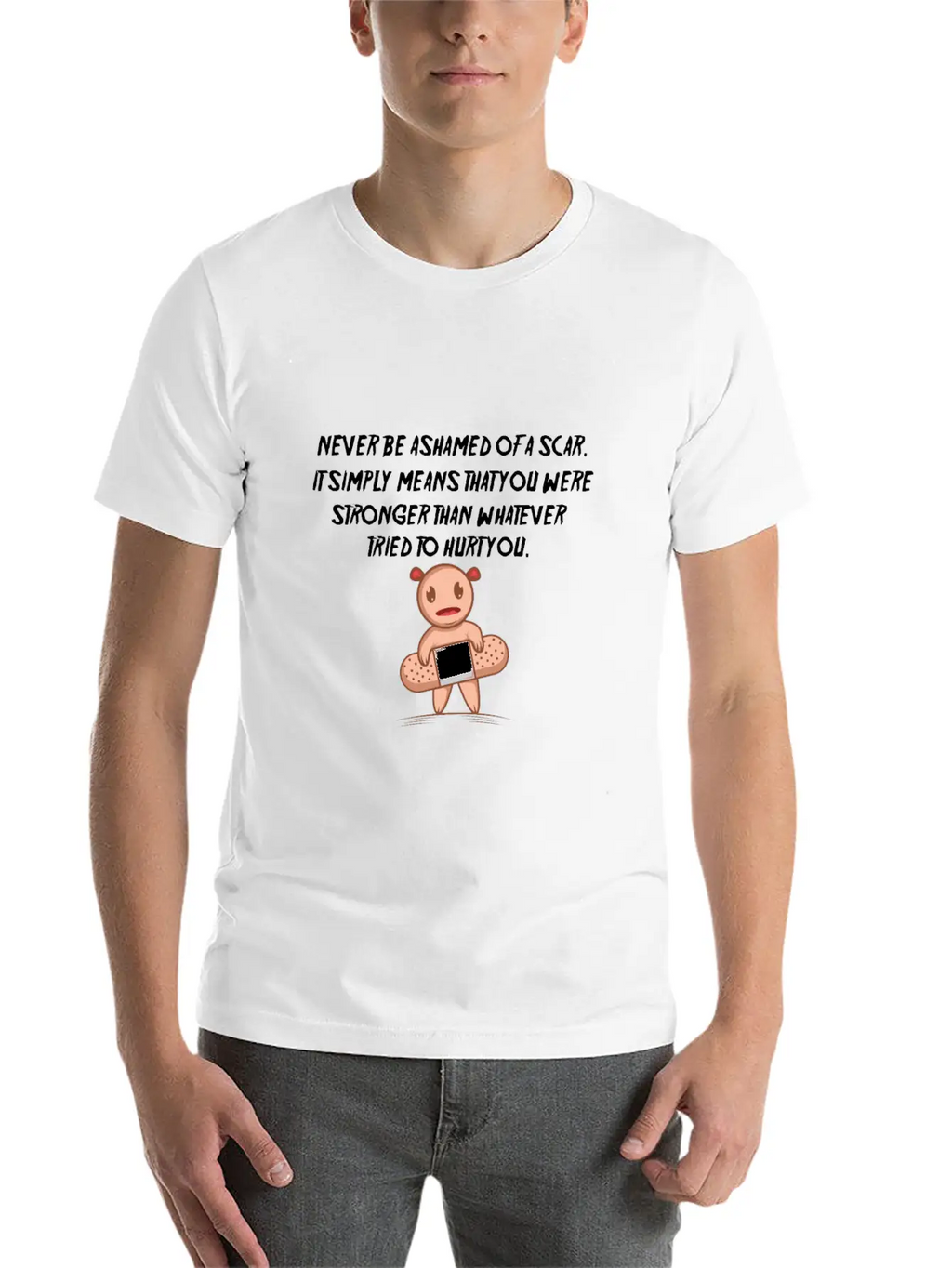 Motivation Scar Strong And Motivated Person Gift Stylish Everyday T-Shirt – Unisex Basic Cotton Tee