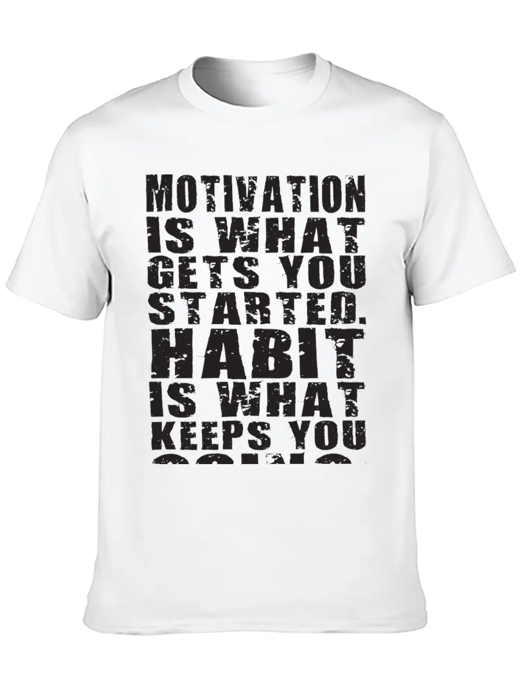 Motivation Vs Habit Unisex Casual T-Shirt – Clean Design For Daily Comfort