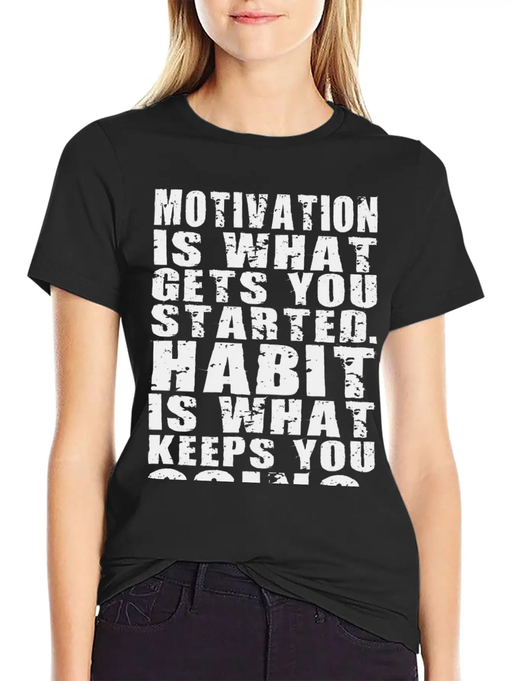 Motivation Vs Habit Unisex Casual T-Shirt – Clean Design For Daily Comfort
