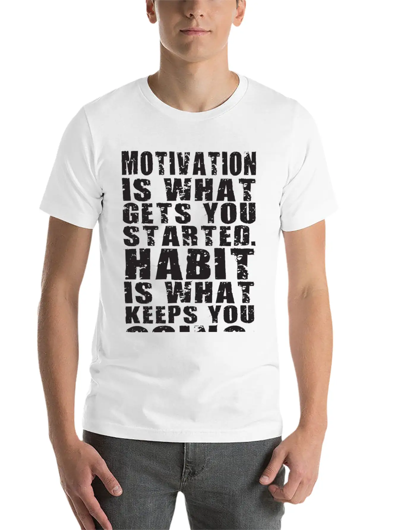 Motivation Vs Habit Unisex Casual T-Shirt – Clean Design For Daily Comfort