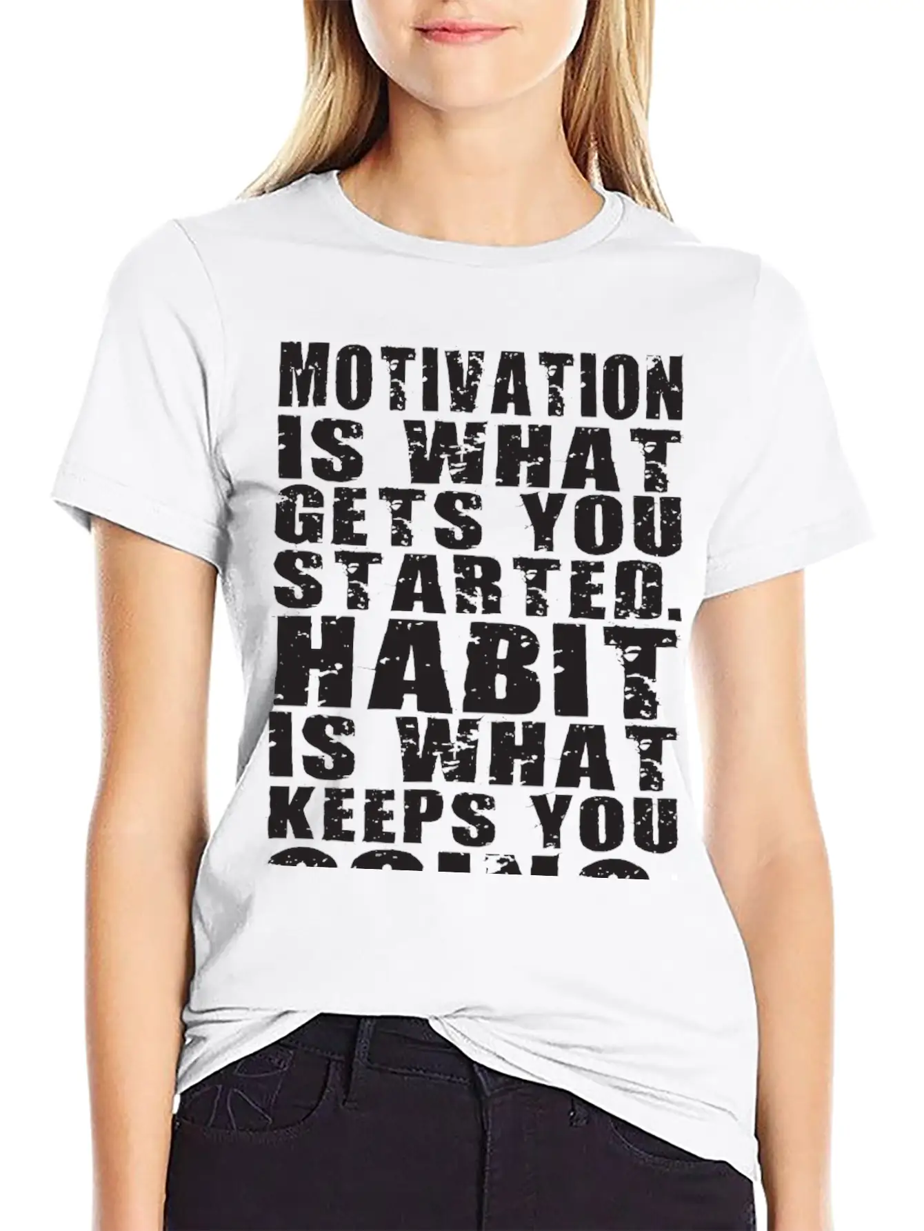 Motivation Vs Habit Unisex Casual T-Shirt – Clean Design For Daily Comfort