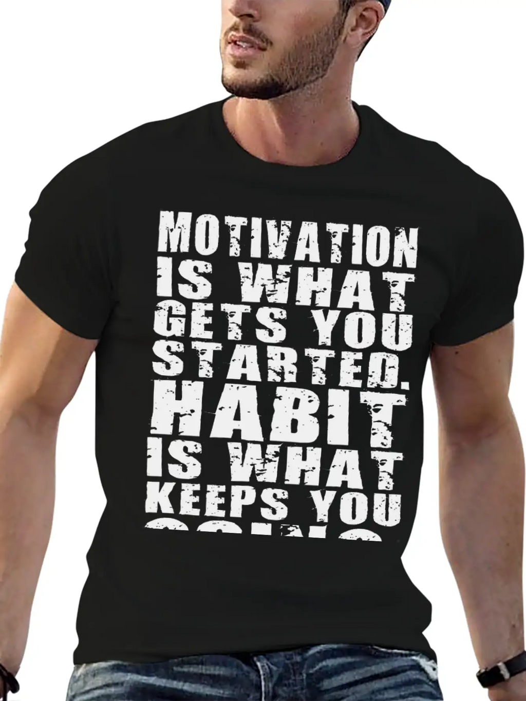 Motivation Vs Habit Unisex Casual T-Shirt – Clean Design For Daily Comfort