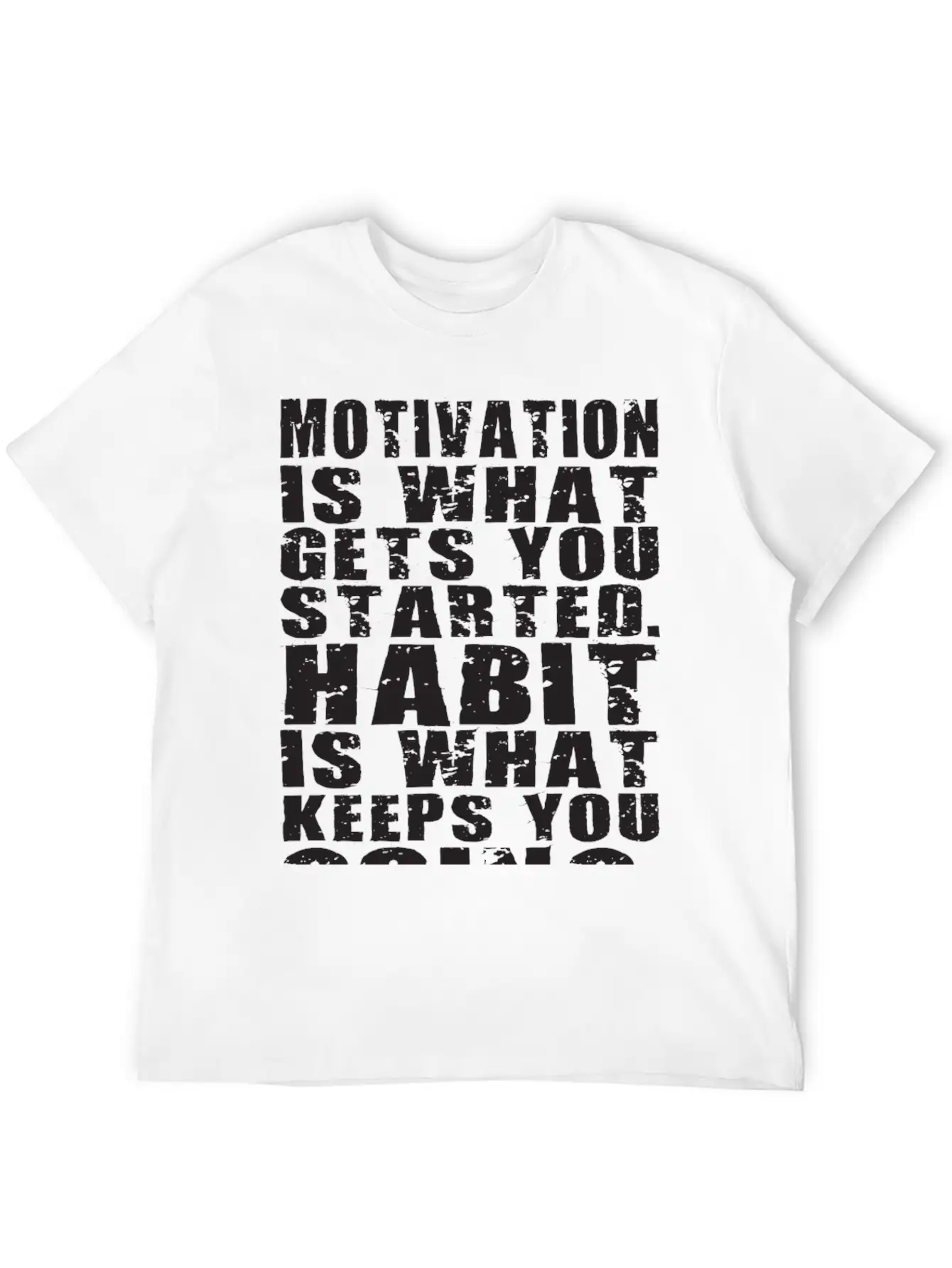 Motivation Vs Habit Unisex Casual T-Shirt – Clean Design For Daily Comfort