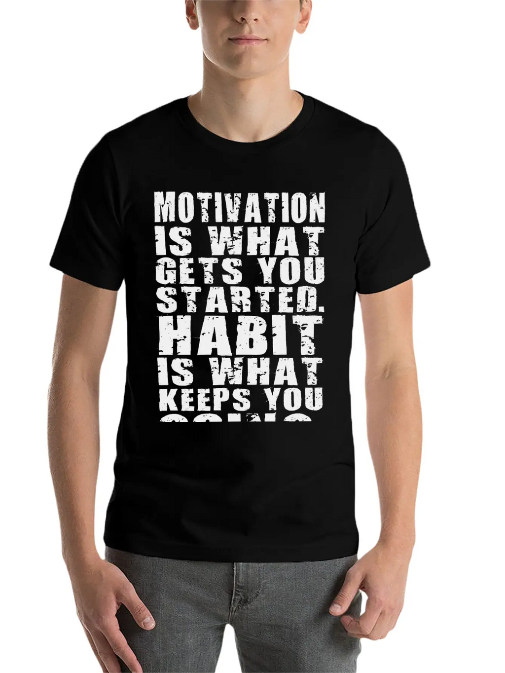 Motivation Vs Habit Unisex Casual T-Shirt – Clean Design For Daily Comfort
