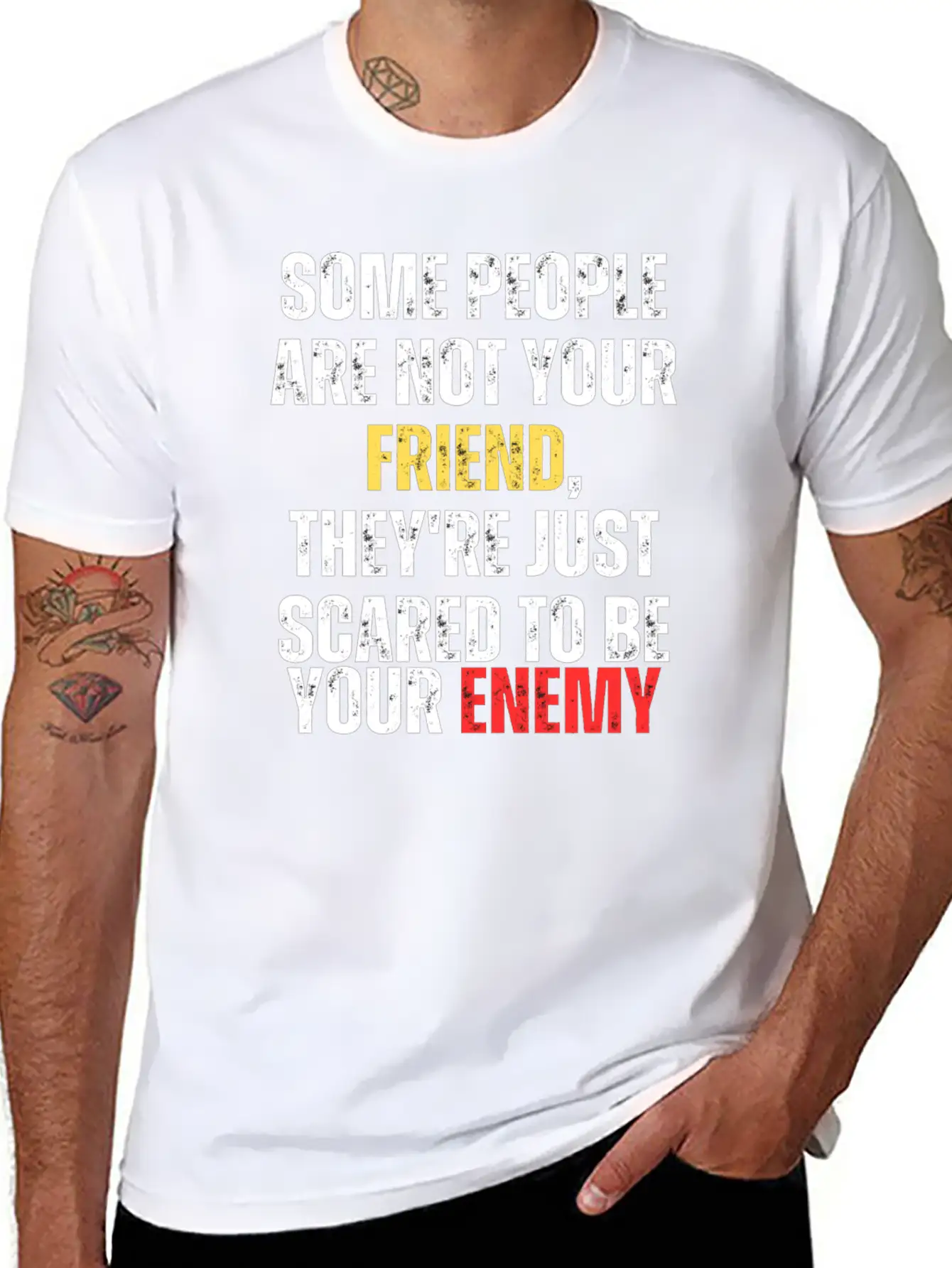 Motivational - Some People Are Not Your Friend Unisex Casual T-Shirt – Clean Design For Daily Comfort