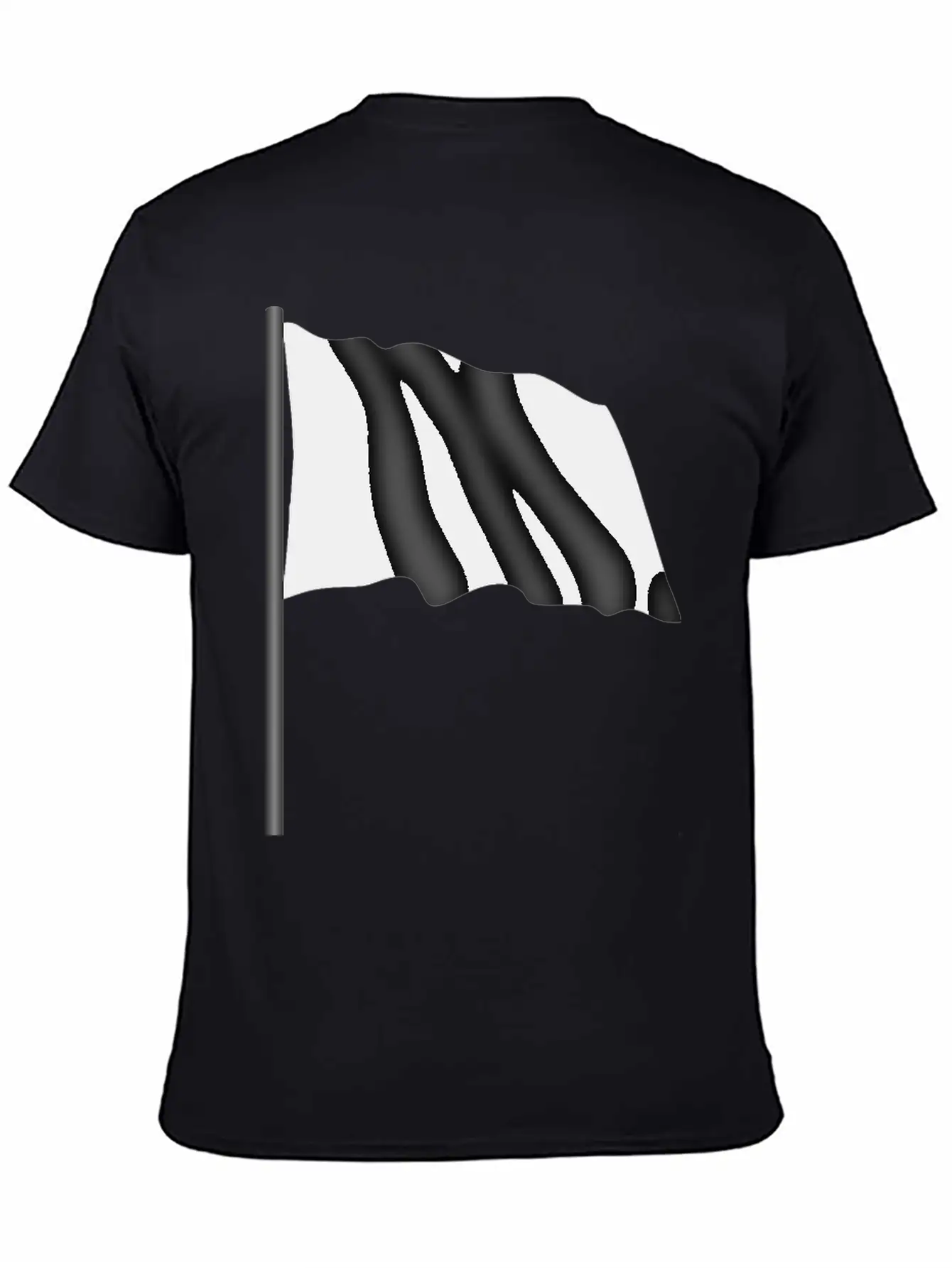 Motor Racing Flag 4 Black Flag Unisex Casual T-Shirt – Clean Design For Daily Comfort