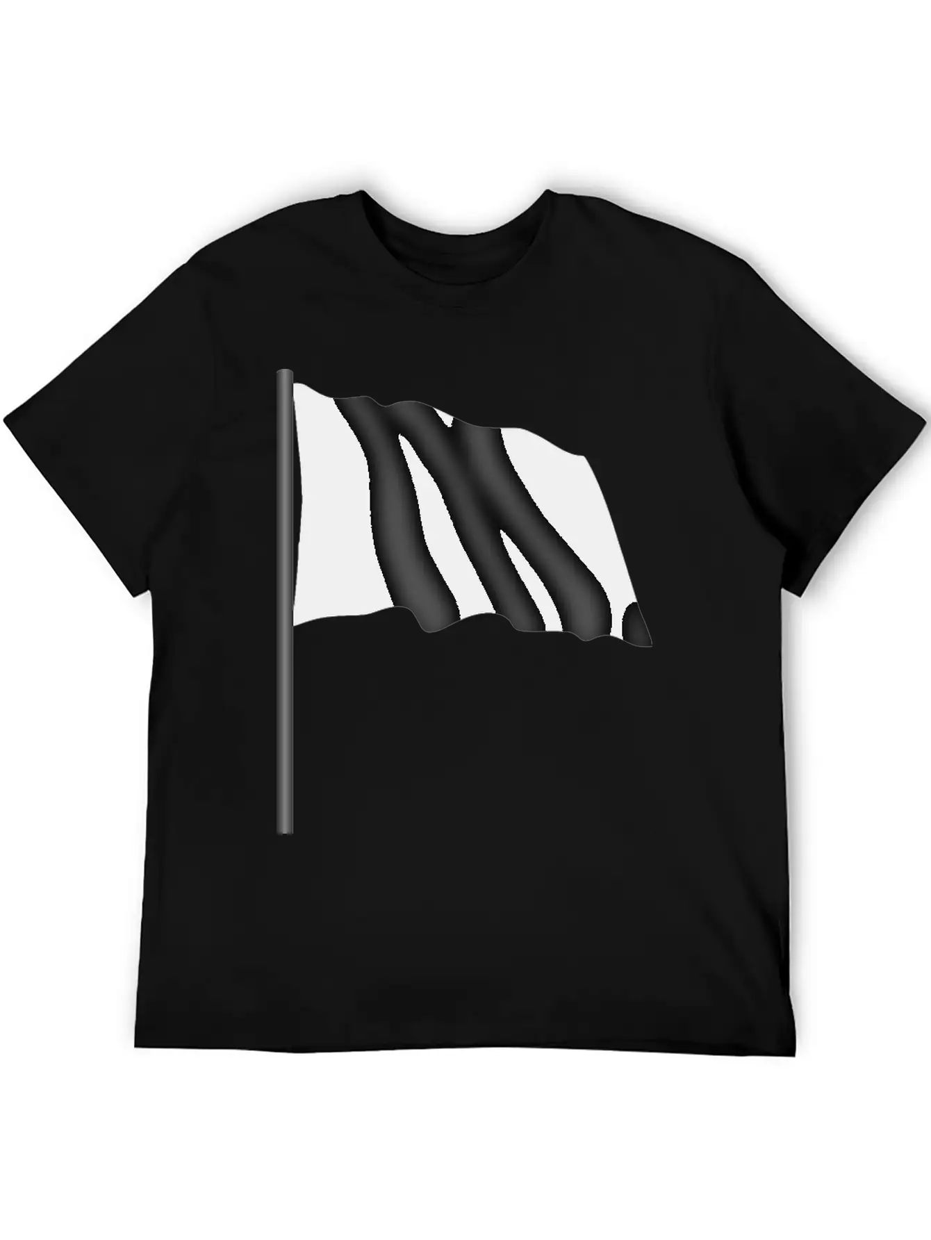 Motor Racing Flag 4 Black Flag Unisex Casual T-Shirt – Clean Design For Daily Comfort