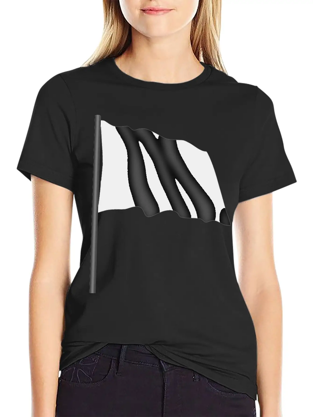 Motor Racing Flag 4 Black Flag Unisex Casual T-Shirt – Clean Design For Daily Comfort