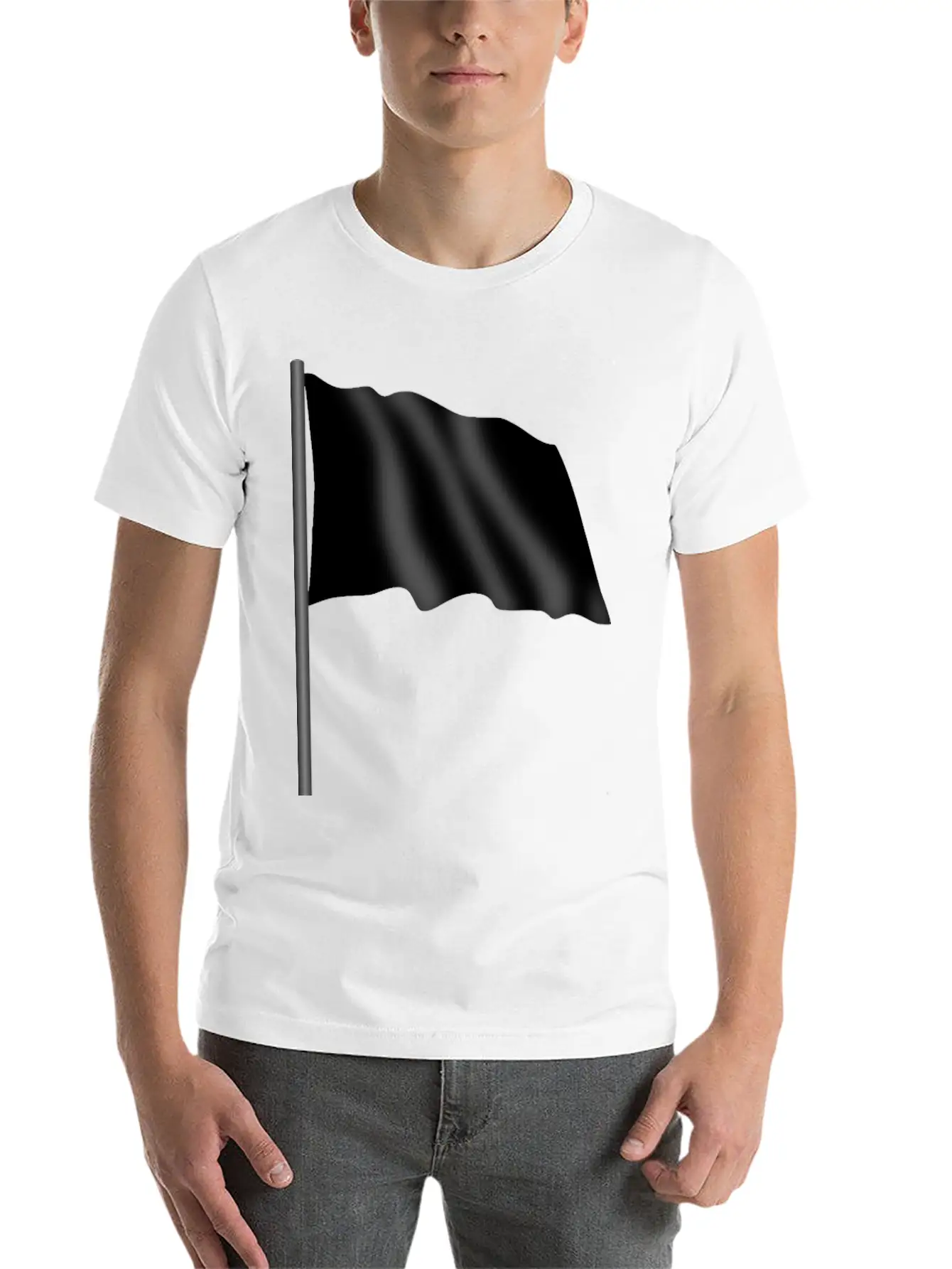 Motor Racing Flag 4 Black Flag Unisex Casual T-Shirt – Clean Design For Daily Comfort