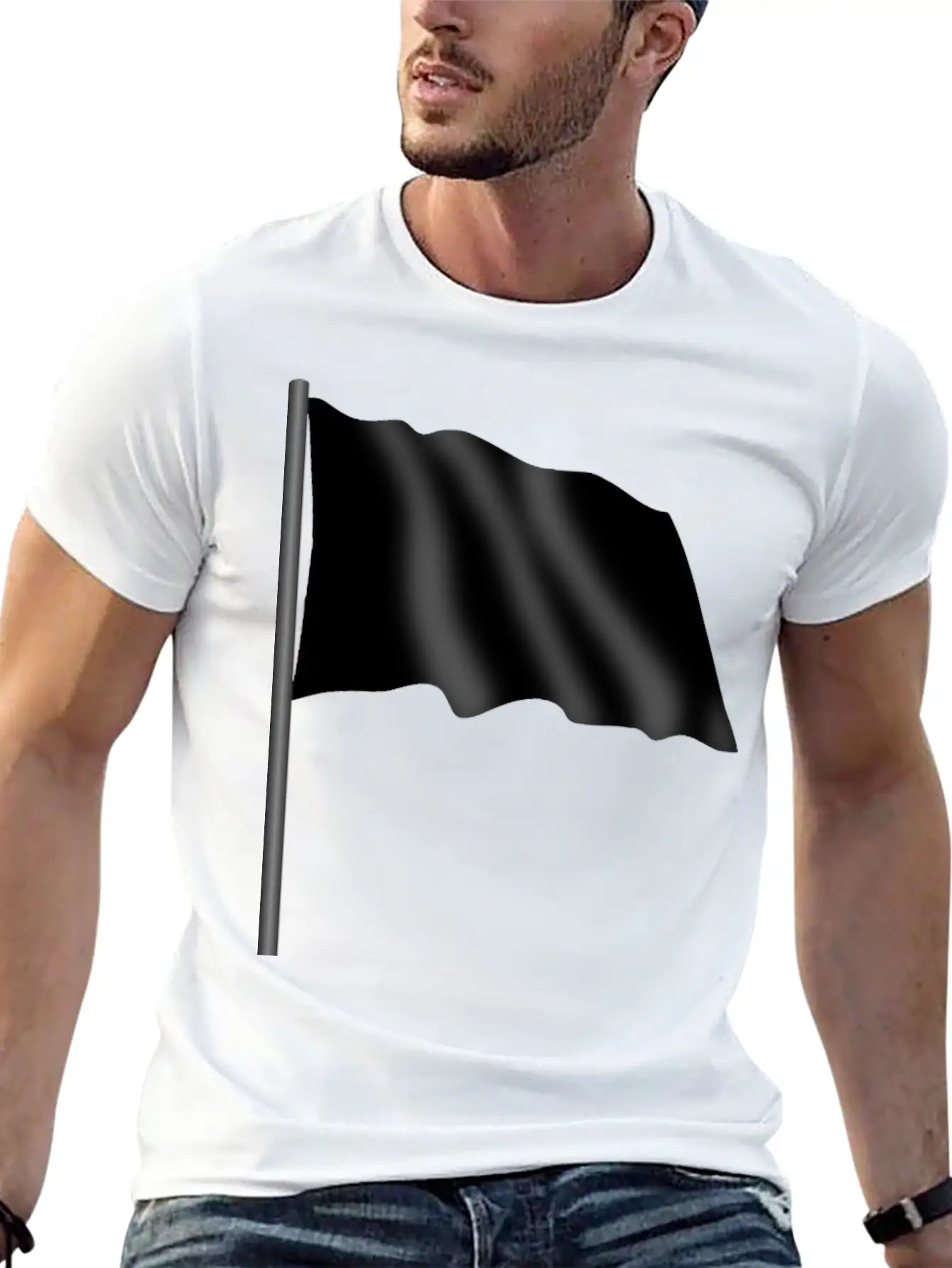 Motor Racing Flag 4 Black Flag Unisex Casual T-Shirt – Clean Design For Daily Comfort