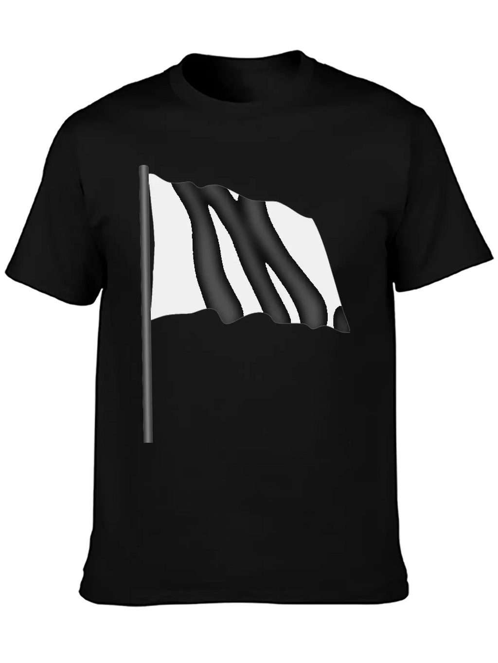 Motor Racing Flag 4 Black Flag Unisex Casual T-Shirt – Clean Design For Daily Comfort