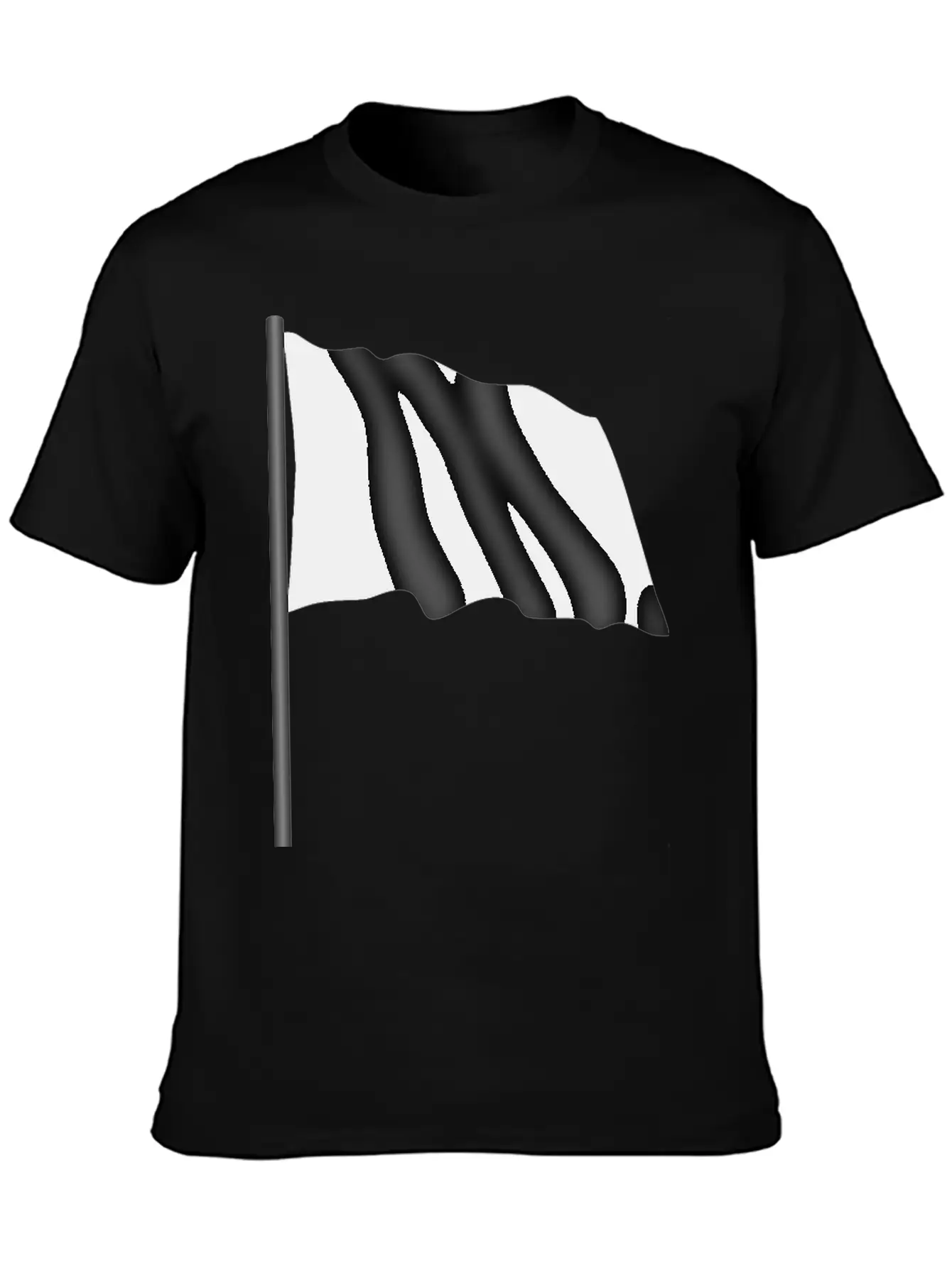 Motor Racing Flag 4 Black Flag Unisex Casual T-Shirt – Clean Design For Daily Comfort