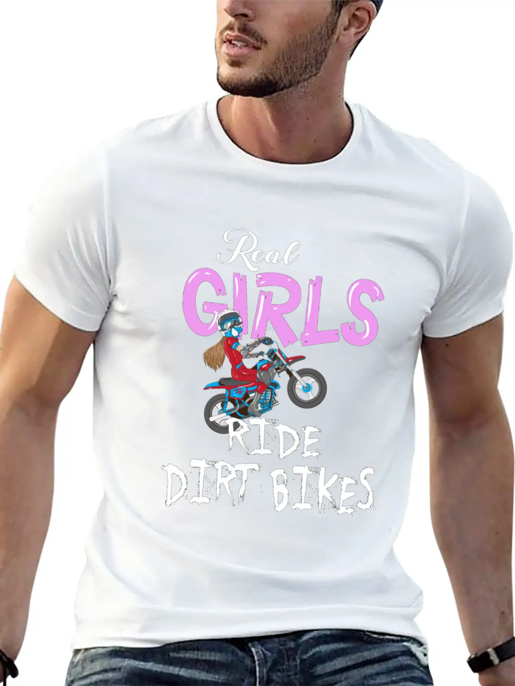 Motorrad Real Girls Ride Dirt Bikes Motocross Bike Classic Fit Graphic Tee For Daily Comfort – Unisex Cotton Shirt