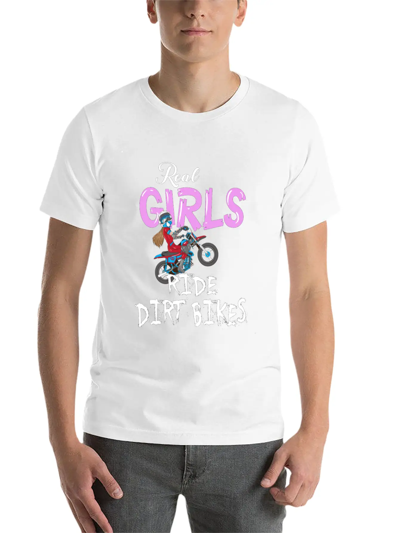 Motorrad Real Girls Ride Dirt Bikes Motocross Bike Classic Fit Graphic Tee For Daily Comfort – Unisex Cotton Shirt