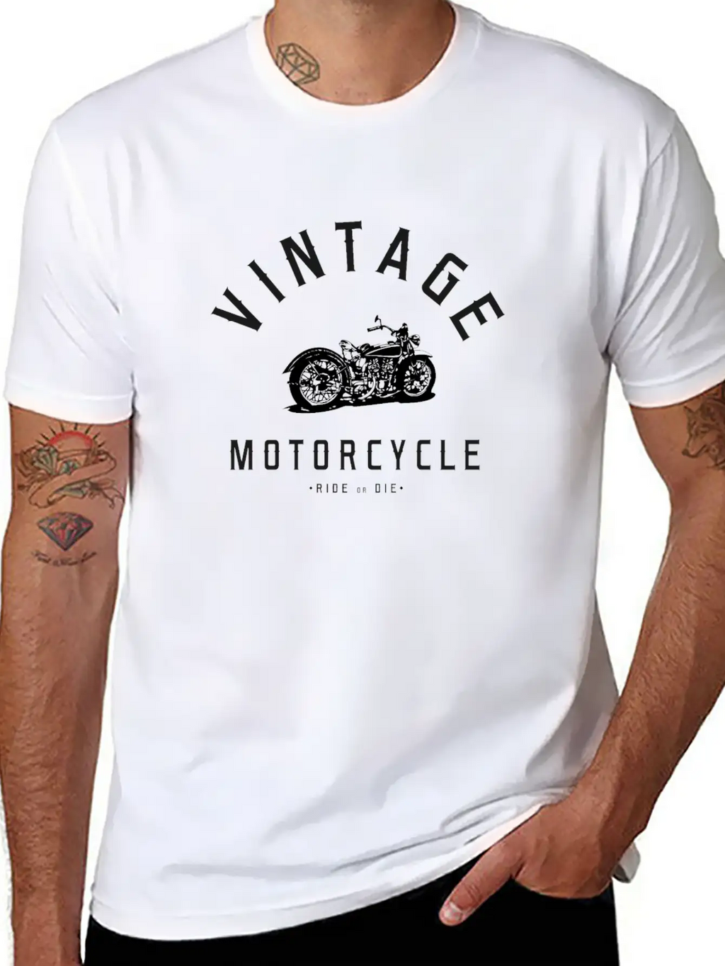 Motorrad Vintage Chopper Cruiser Stylish Everyday T-Shirt – Unisex Basic Cotton Tee