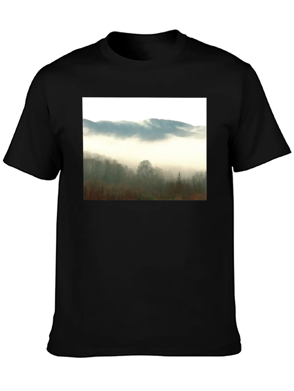 Mountain Above The Clouds Unisex Short Sleeve Soft Cotton T-Shirt – Casual Everyday Wear