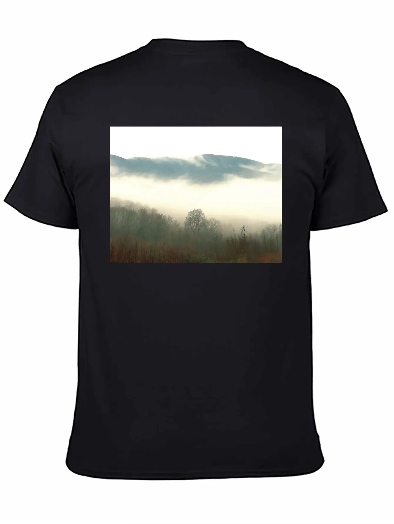 Mountain Above The Clouds Unisex Short Sleeve Soft Cotton T-Shirt – Casual Everyday Wear
